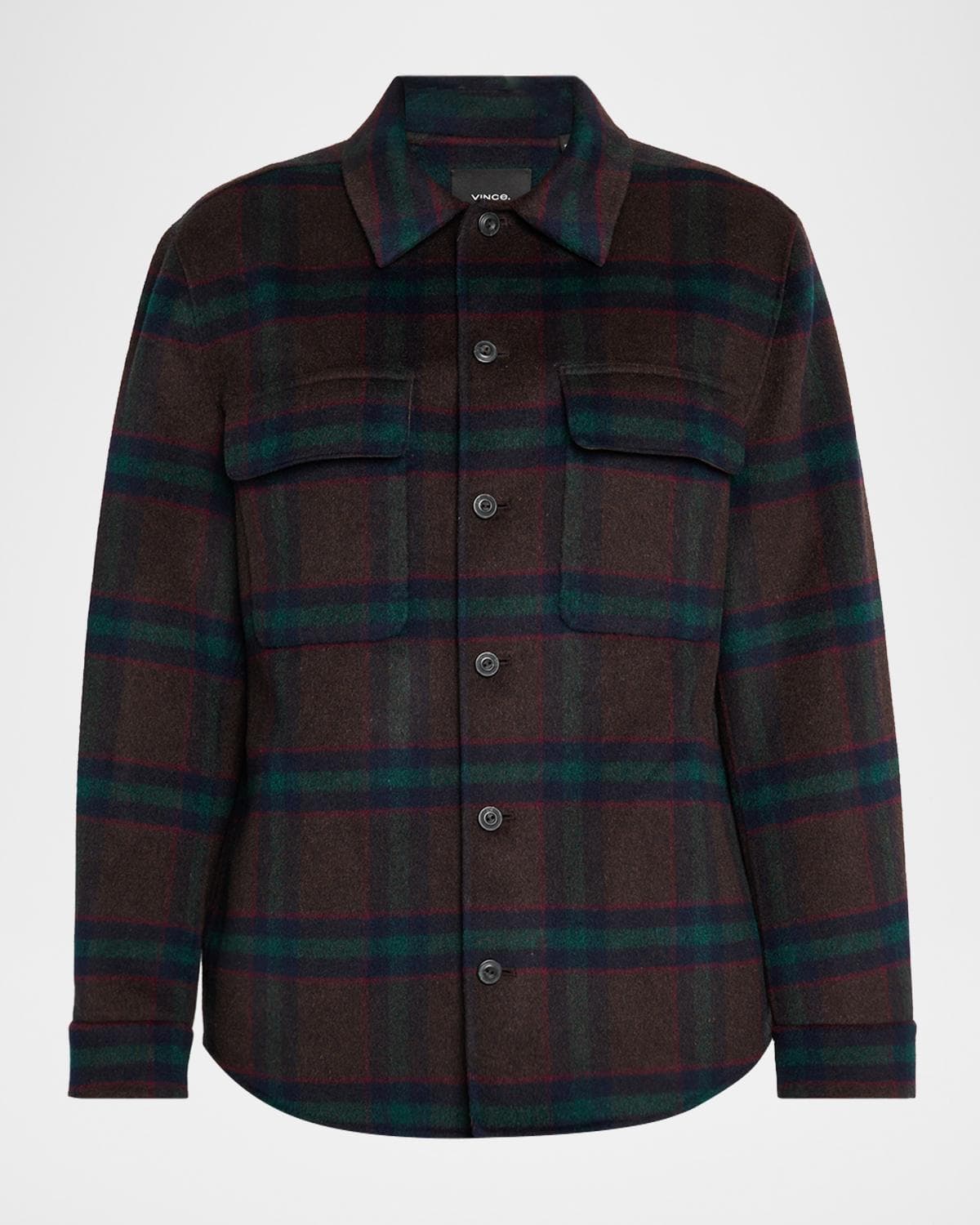 Vince Men's Plaid Shirt Jacket