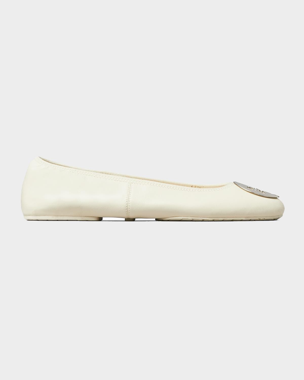 Tory Burch Reva Travel Leather Ballet Flats