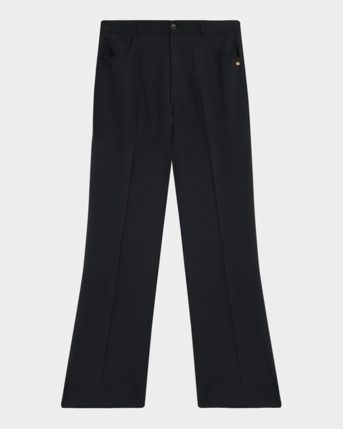 Amiri Men's Polyester and Wool Bootcut Five-Pocket Pants