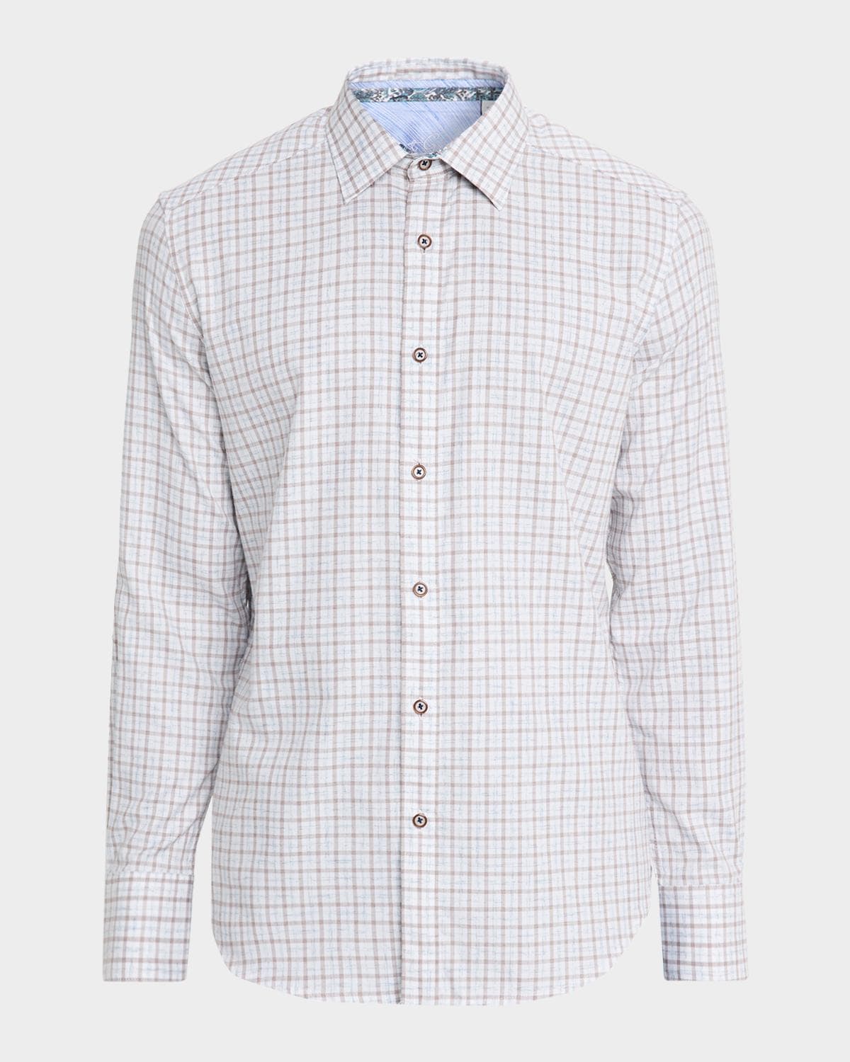 Robert Graham Men's Darrington Mini-Check Cotton Button-Down Shirt
