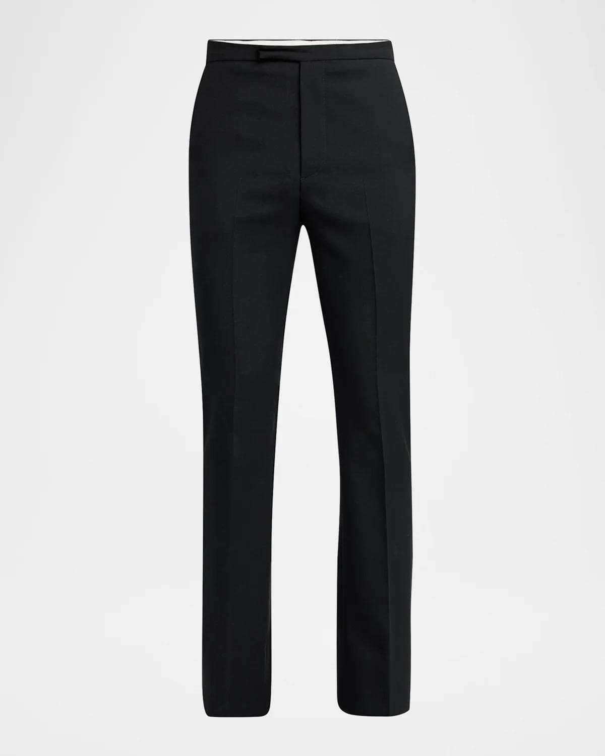 McQueen Men's Wool Slim Flare Flat-Front Trousers