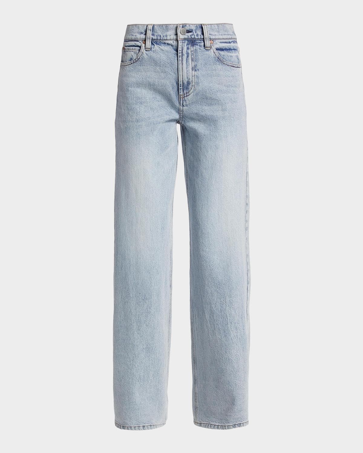 ALICE + OLIVIA Trish Mid-Rise Stretch Baggy Jeans
