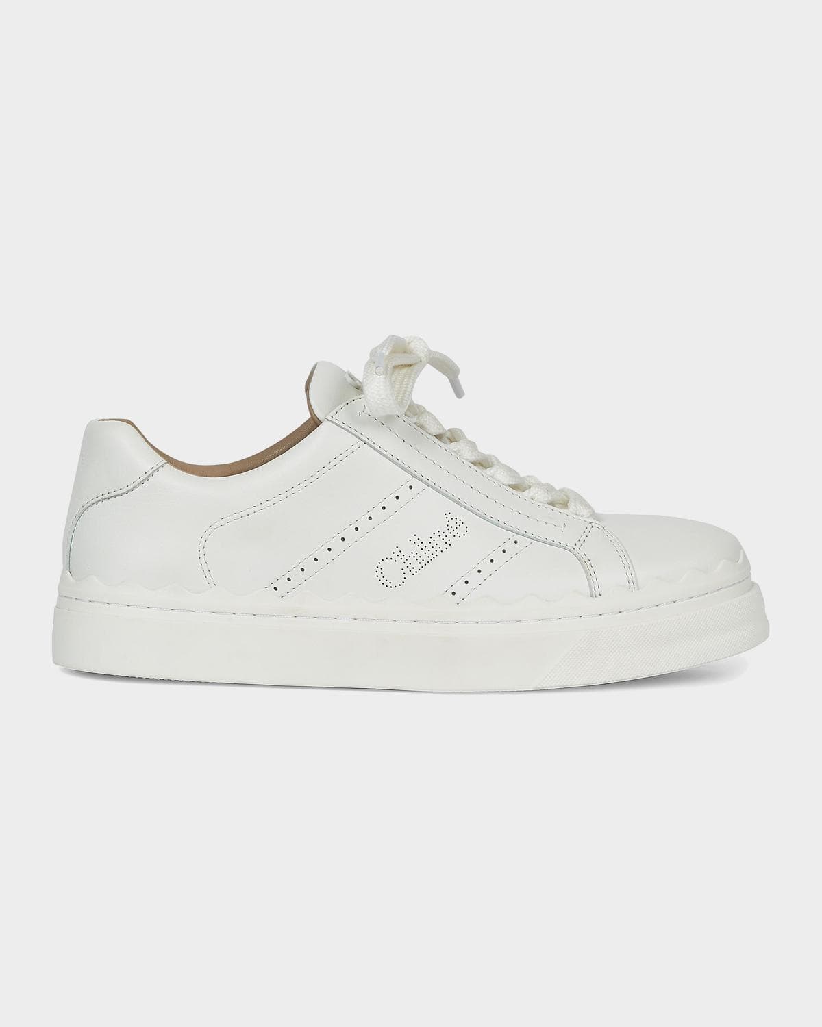 Chloe Lauren Leather Low-Top Sneakers