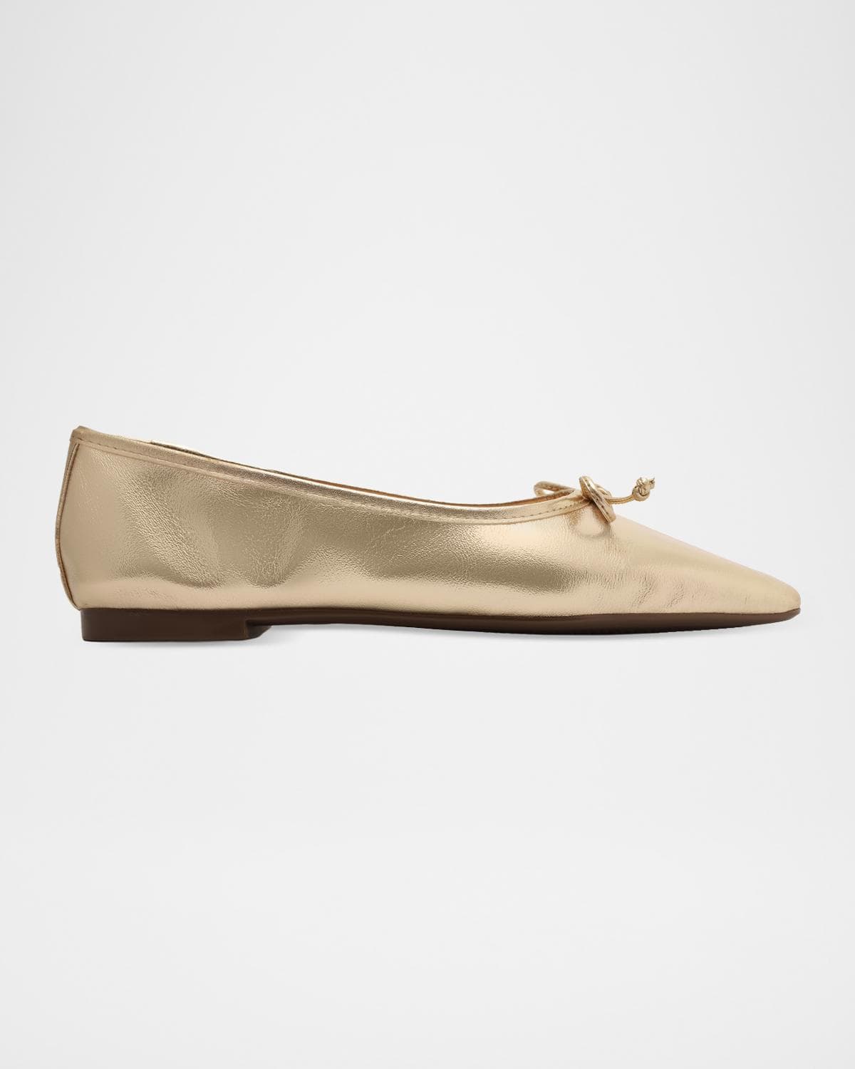 Schutz Arissa Metallic Leather Ballerina Flats