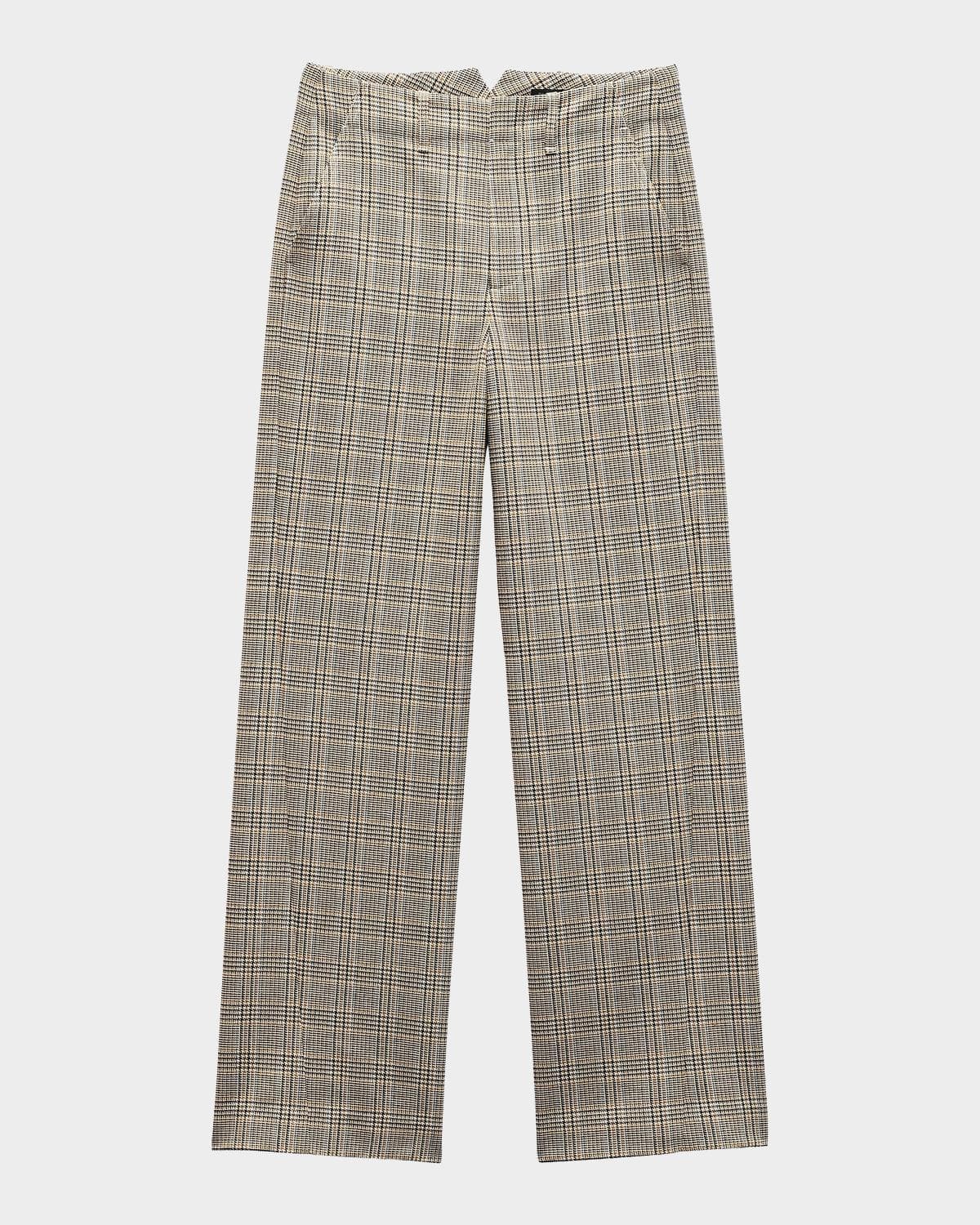 rag & bone Shea Plaid Wool-Blend Straight-Leg Pants
