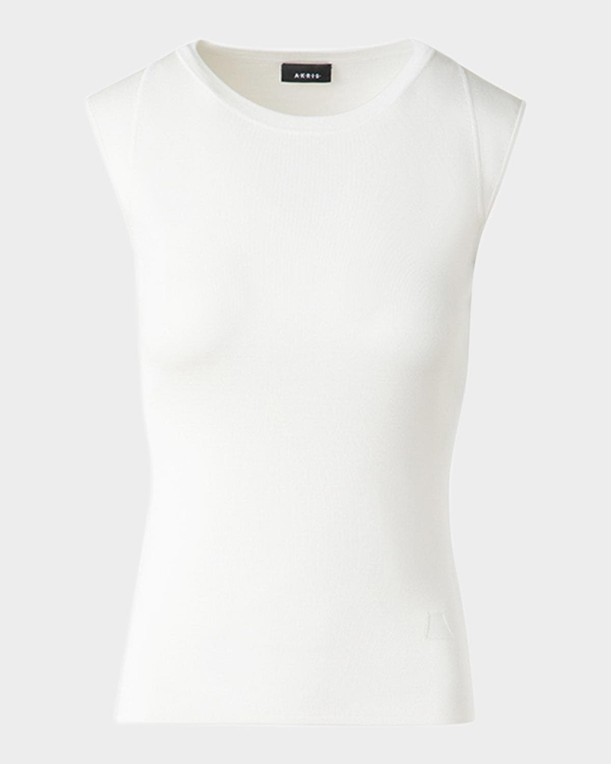 Akris Sleeveless Fitted Silk Knit Top