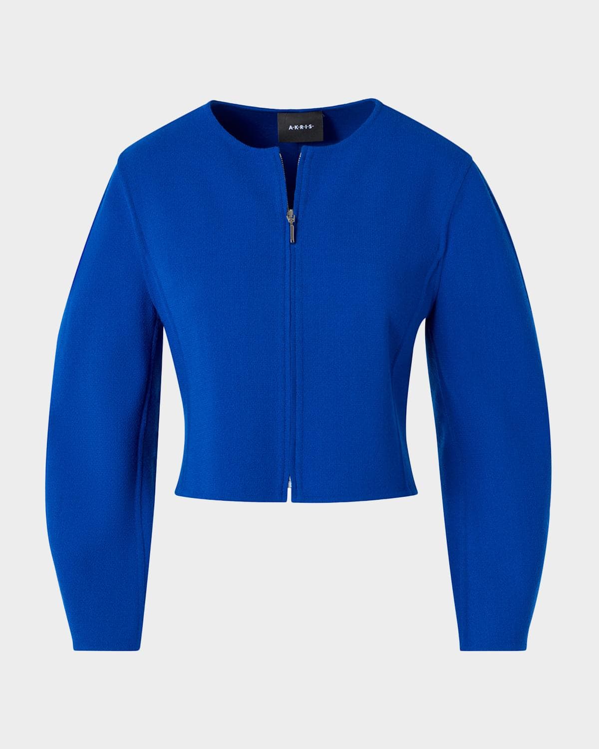 Akris Harriet Wool Crepe Crop Jacket