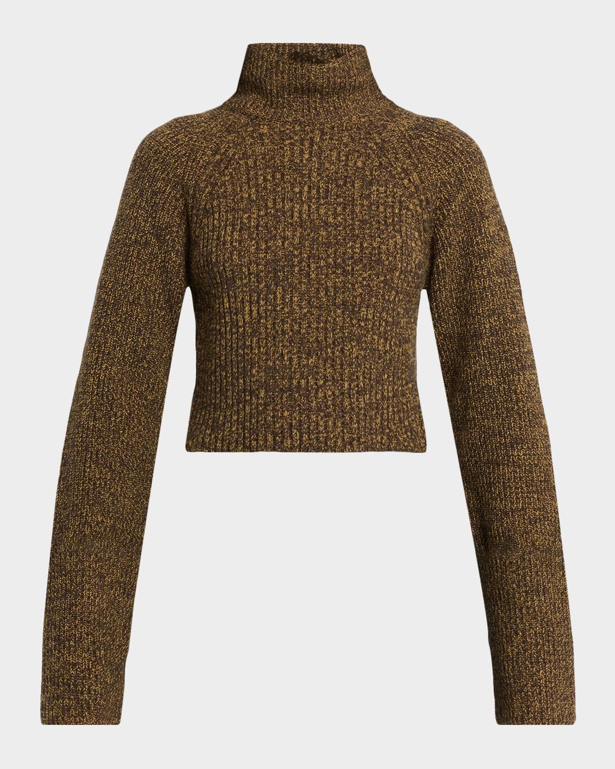 Iro Elba Turtleneck Rib Knit Wool Sweater