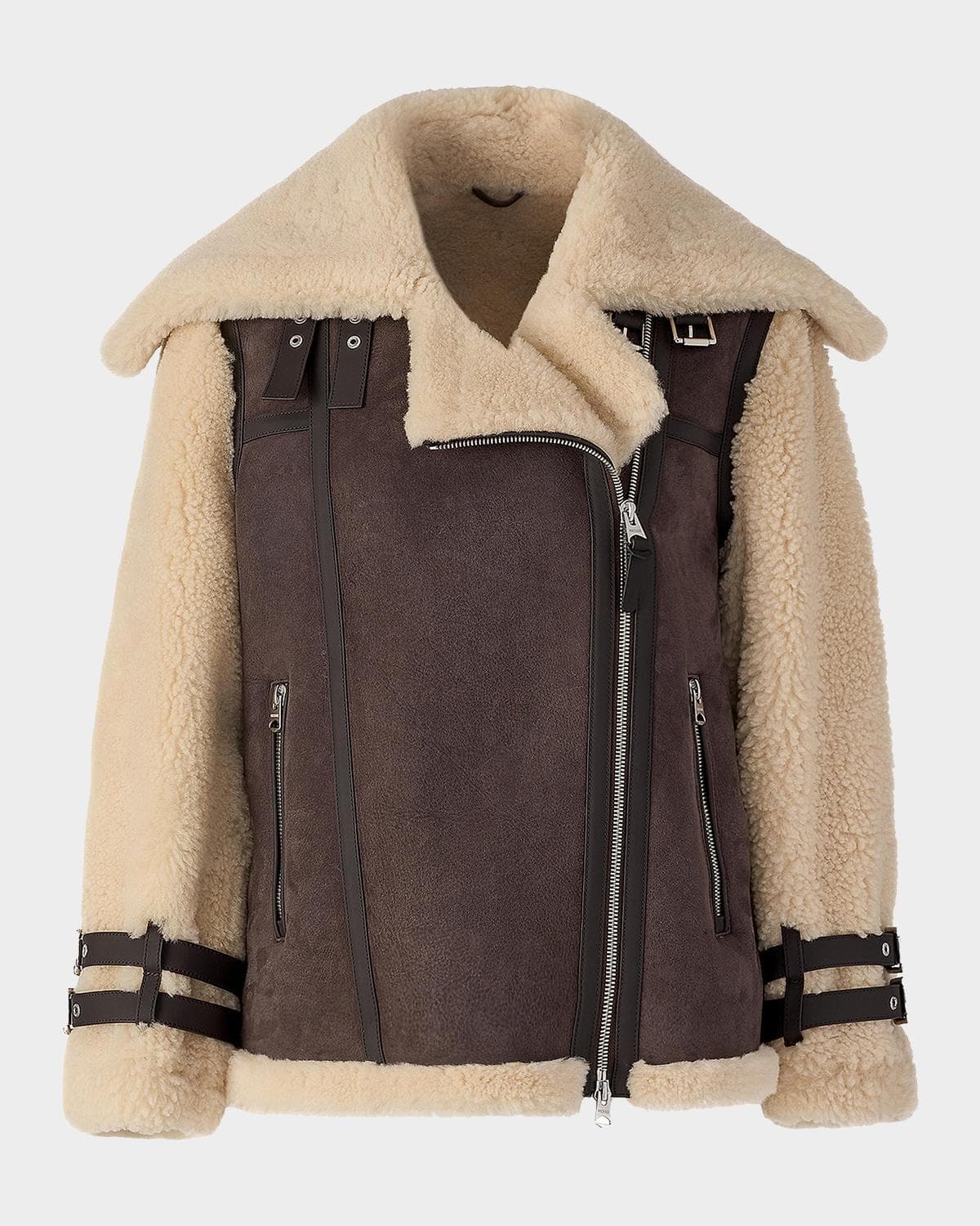 Mackage Rhoslyn Suede & Shearling Moto Jacket