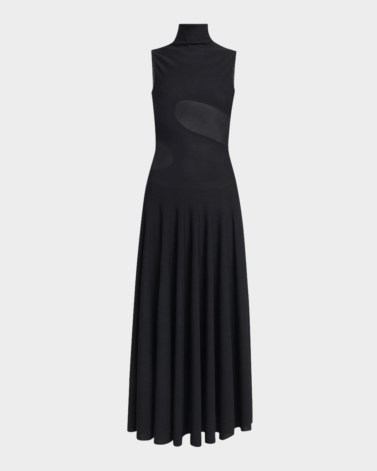 ALAÏA Slinky Knit Cutout Midi Dress