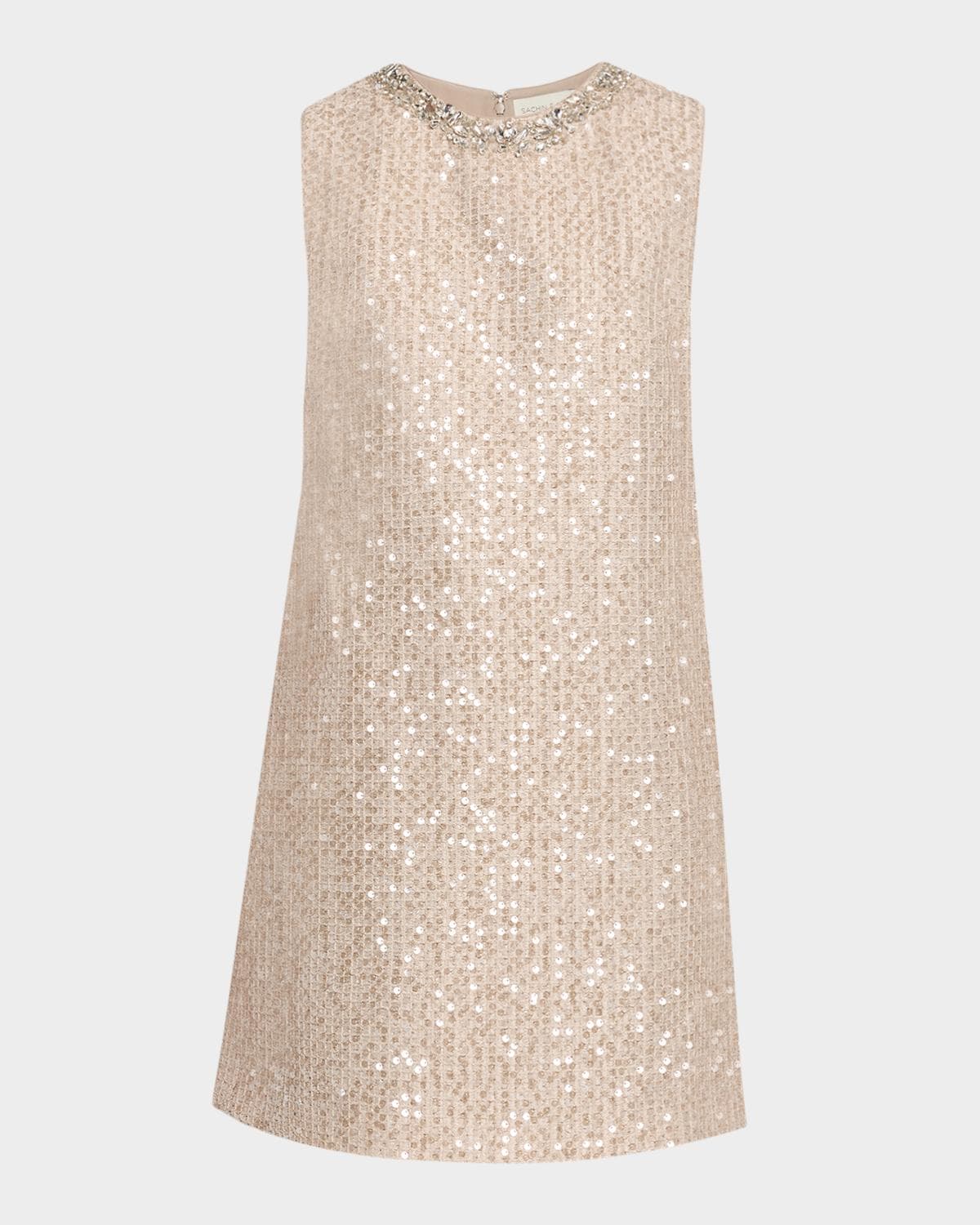 SACHIN BABI Uma Crystal-Embellished Sequin Mini Dress