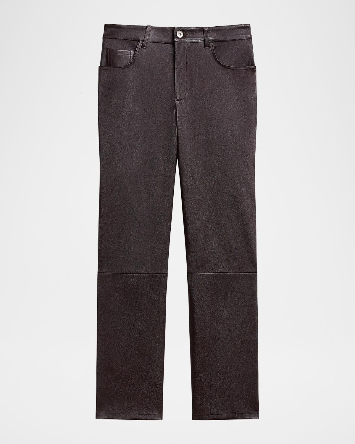 Theory Mid-Rise Nappa Leather Pants · 12