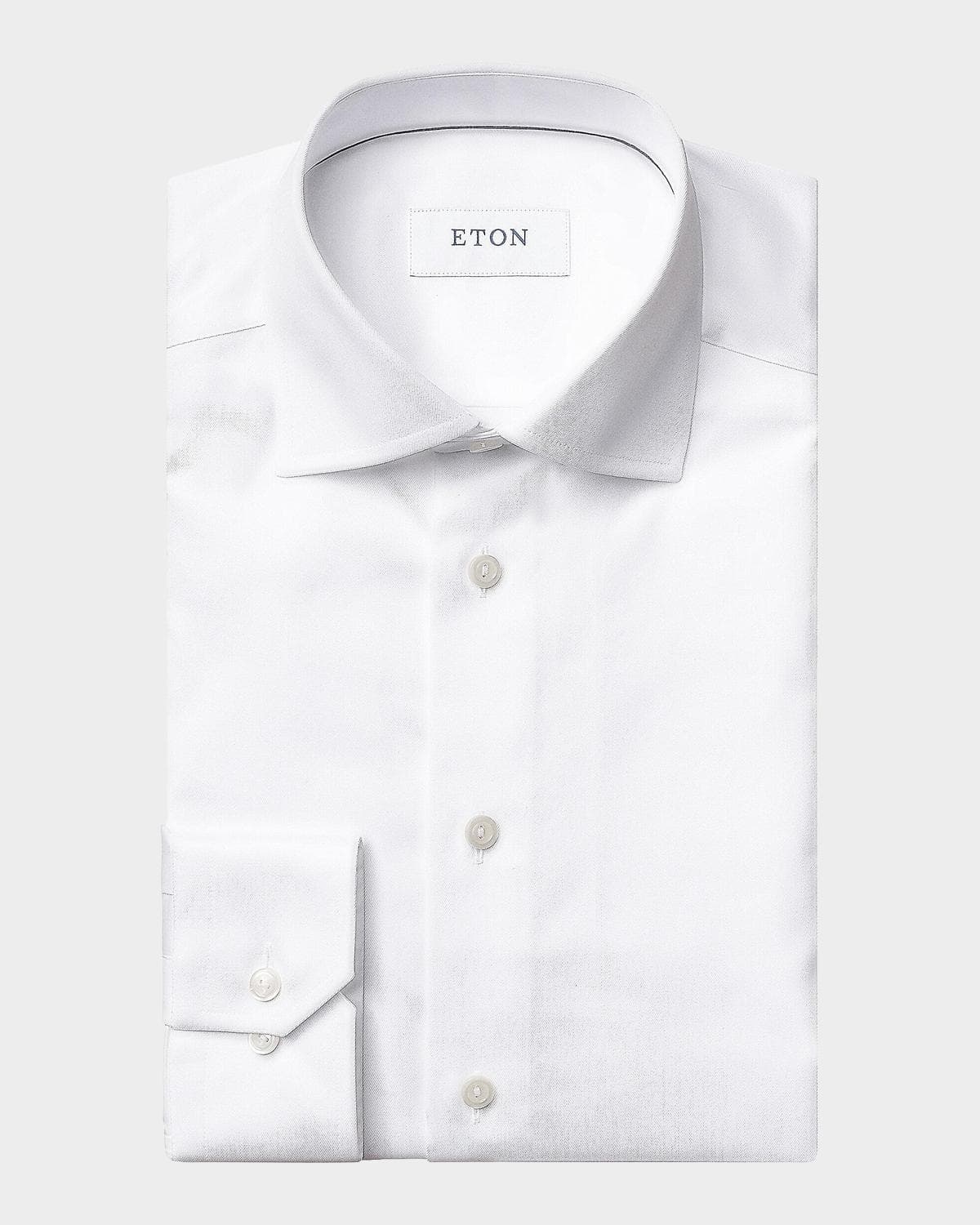 Eton Men's Cotton-Twill Slim-Fit Dress Shirt · 18