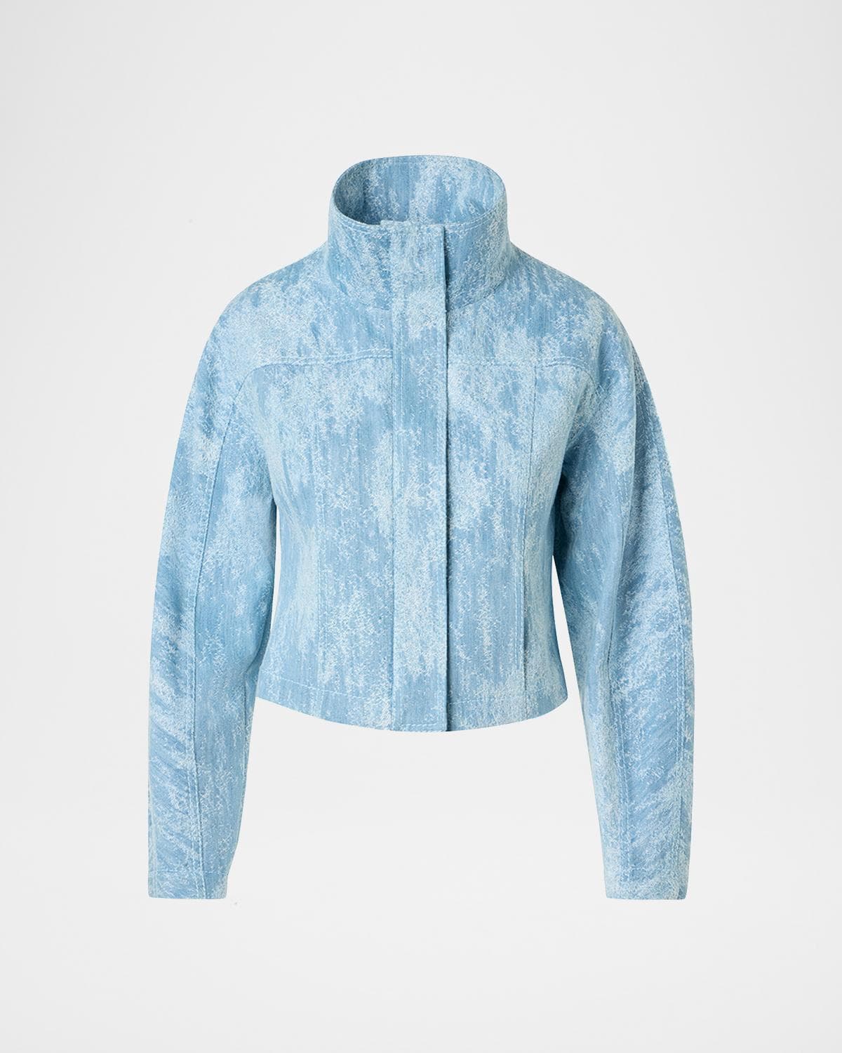 Akris punto Washed Jacquard Denim Zip Jacket · 14