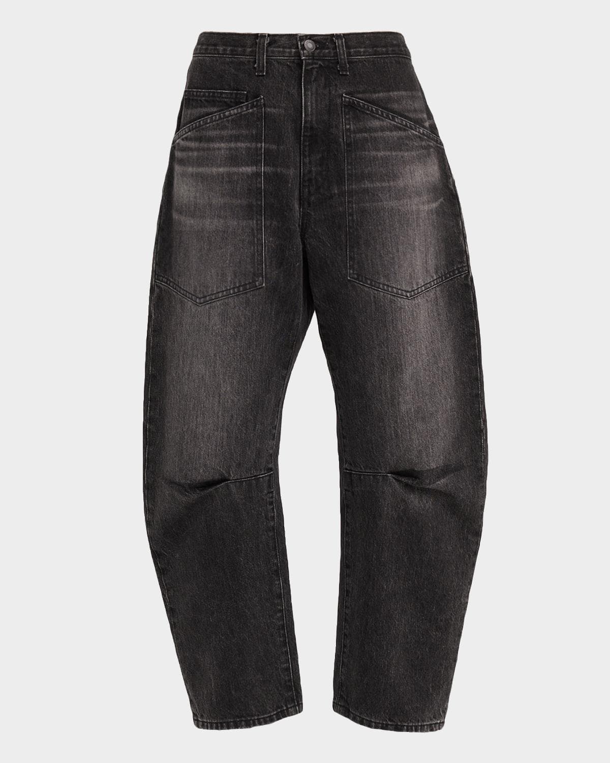Nili Lotan Shon Barrel-Leg Ankle Jeans