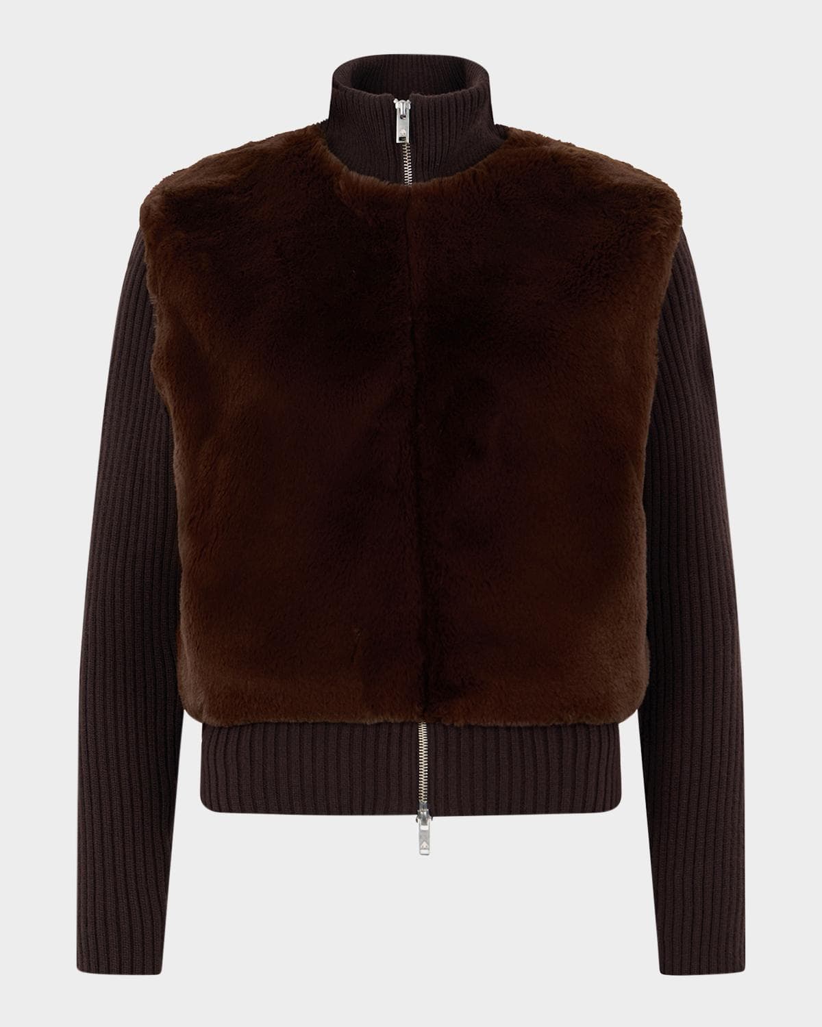 Moose Knuckles Dua Bunny Faux Fur Sweater Jacket