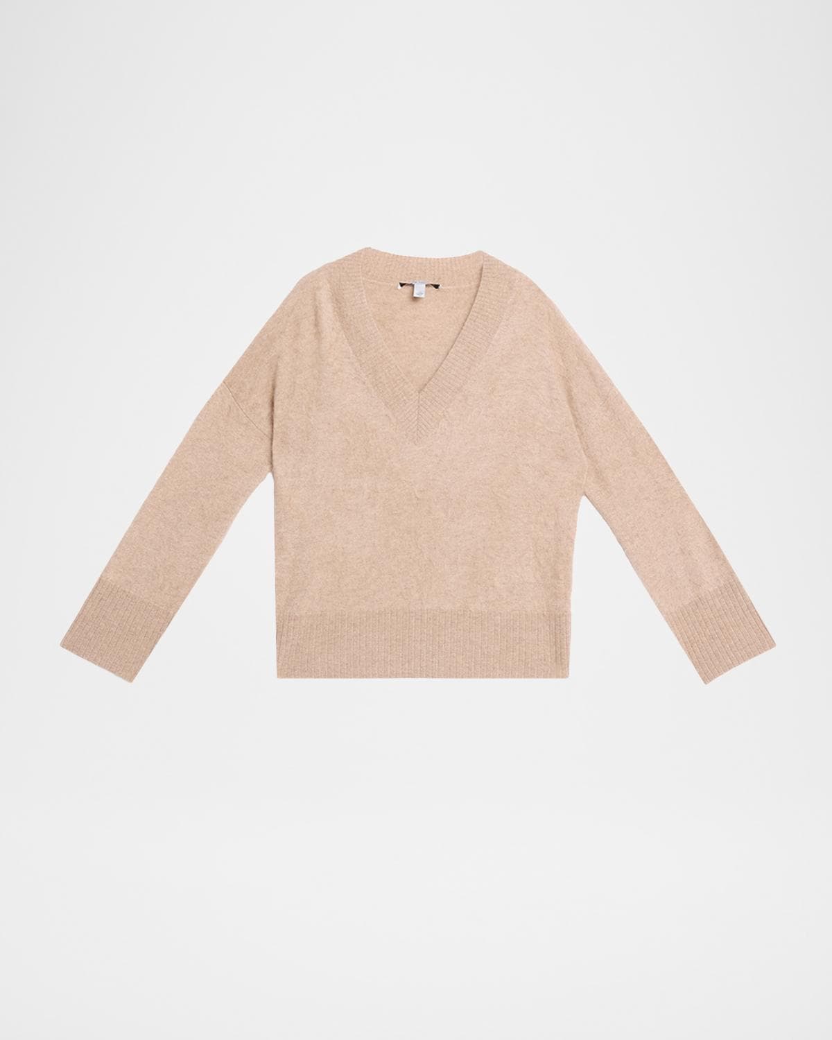 Autumn Cashmere Boxy V-Neck Brushed Cashmere Sweater
