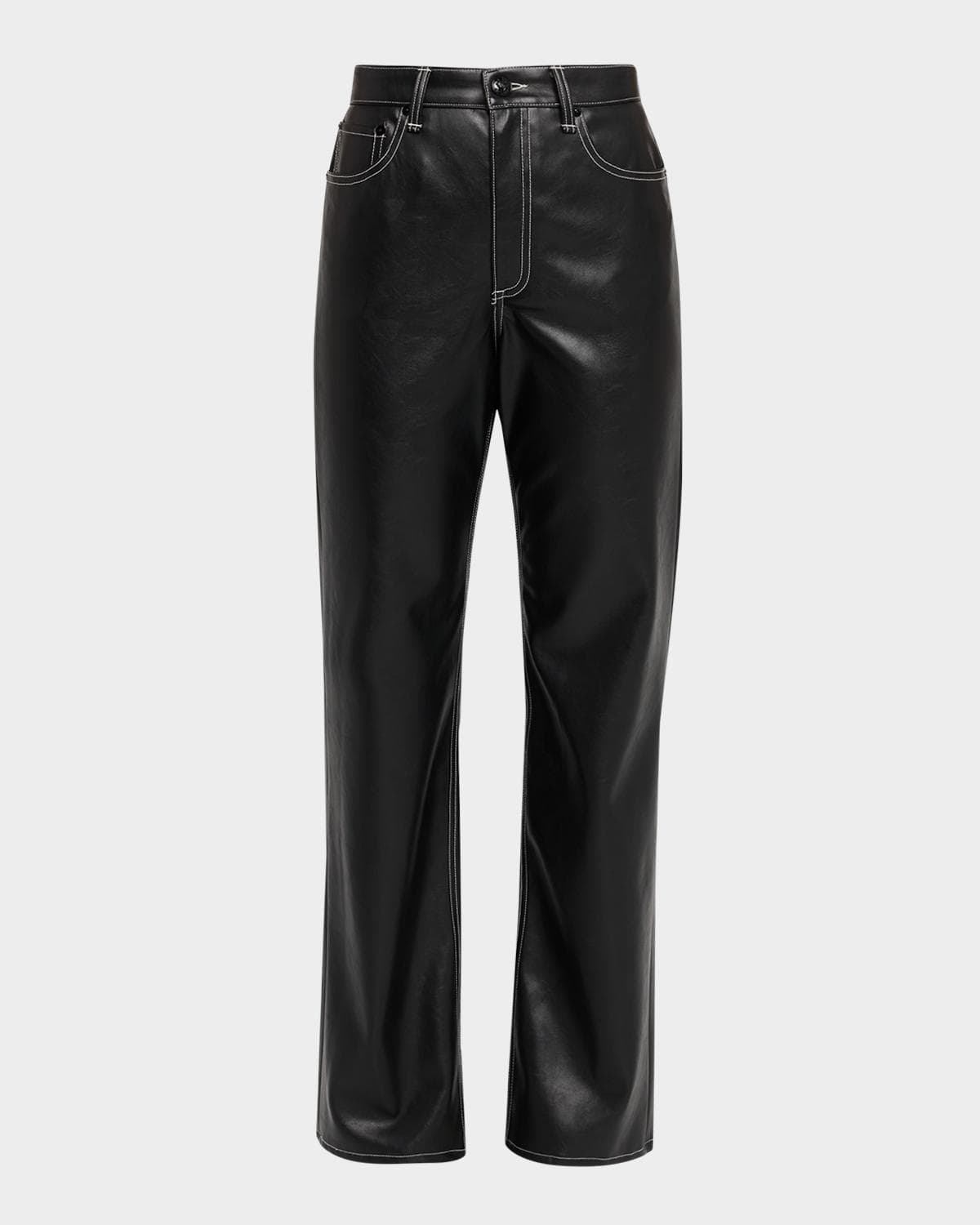 rag & bone Shea Straight Faux-Leather Pants