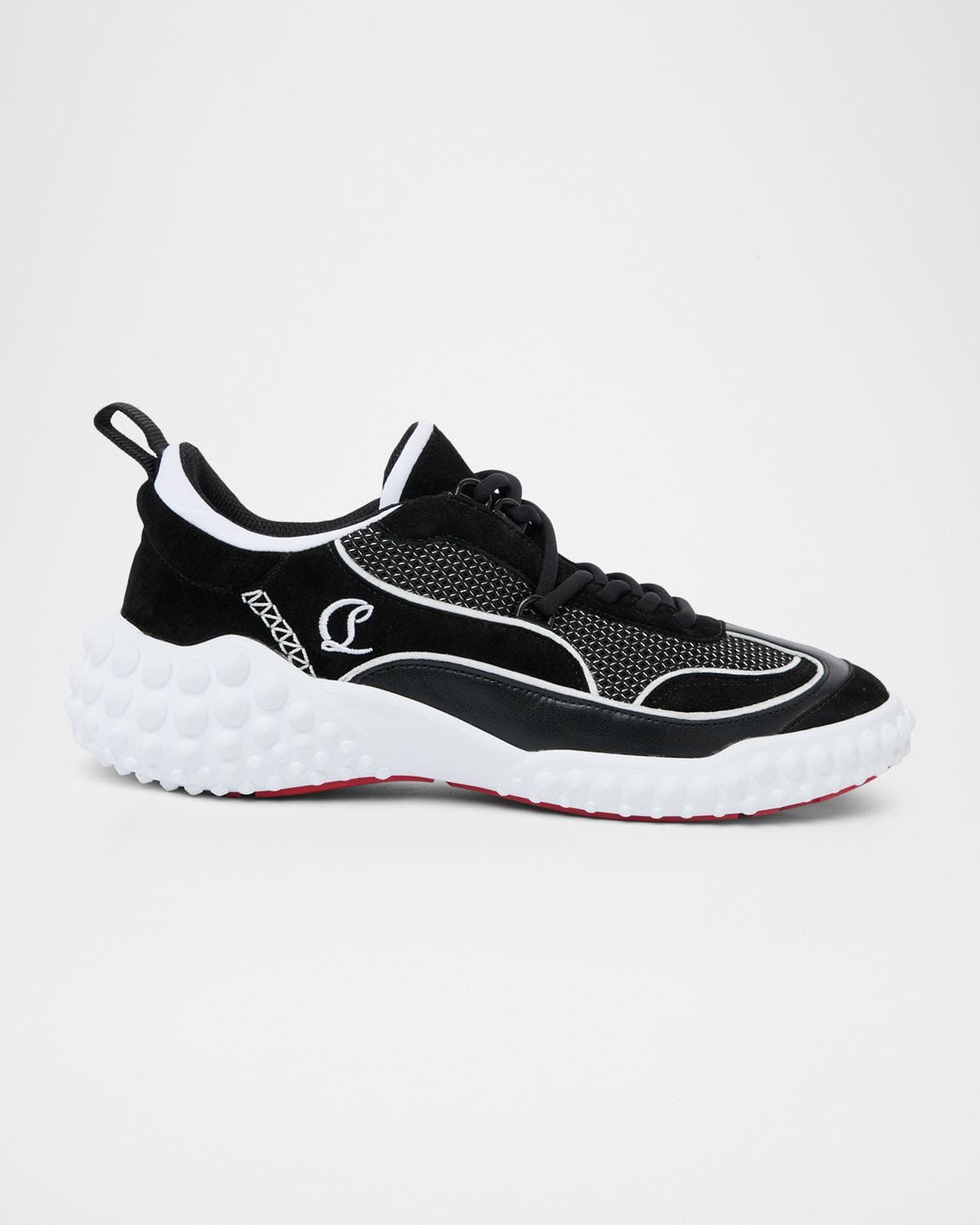 Christian Louboutin Mara Mixed Leather Runner Sneakers