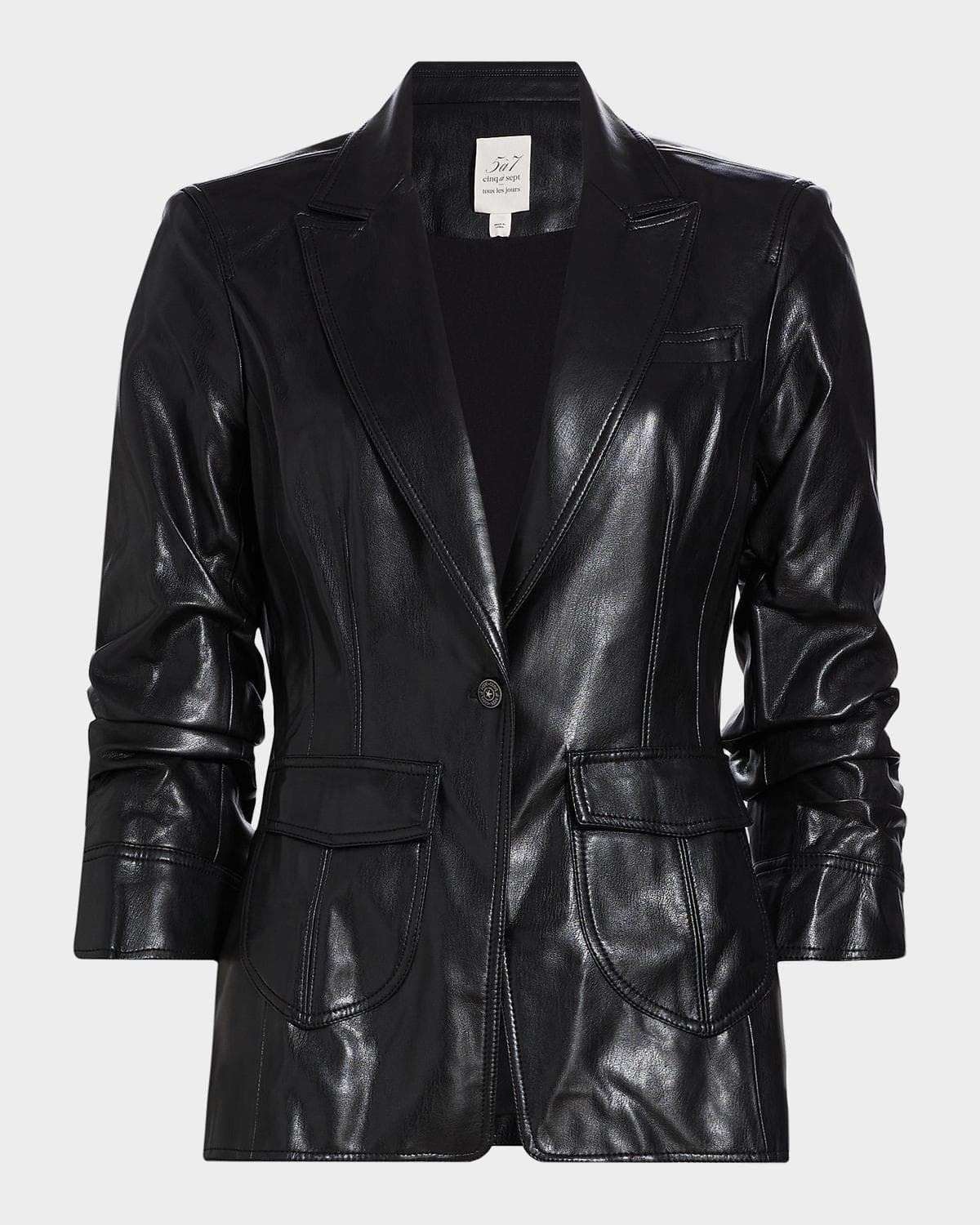 Likely Louisa Vegan Leather Scrunched Jacket