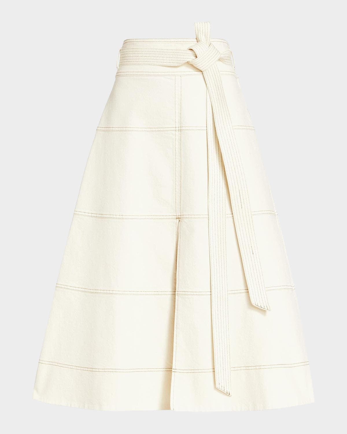 Tanya Taylor Hudson Belted Midi Skirt