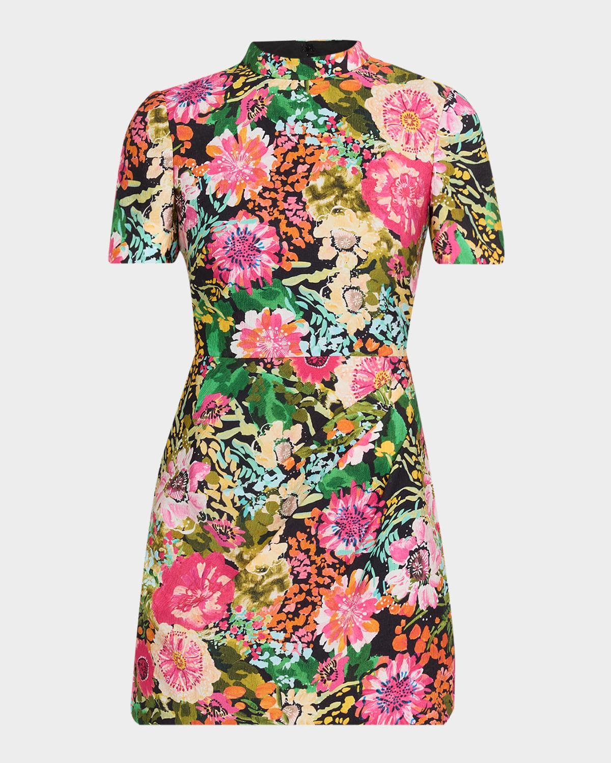 Saloni Draped Floral Mini Dress