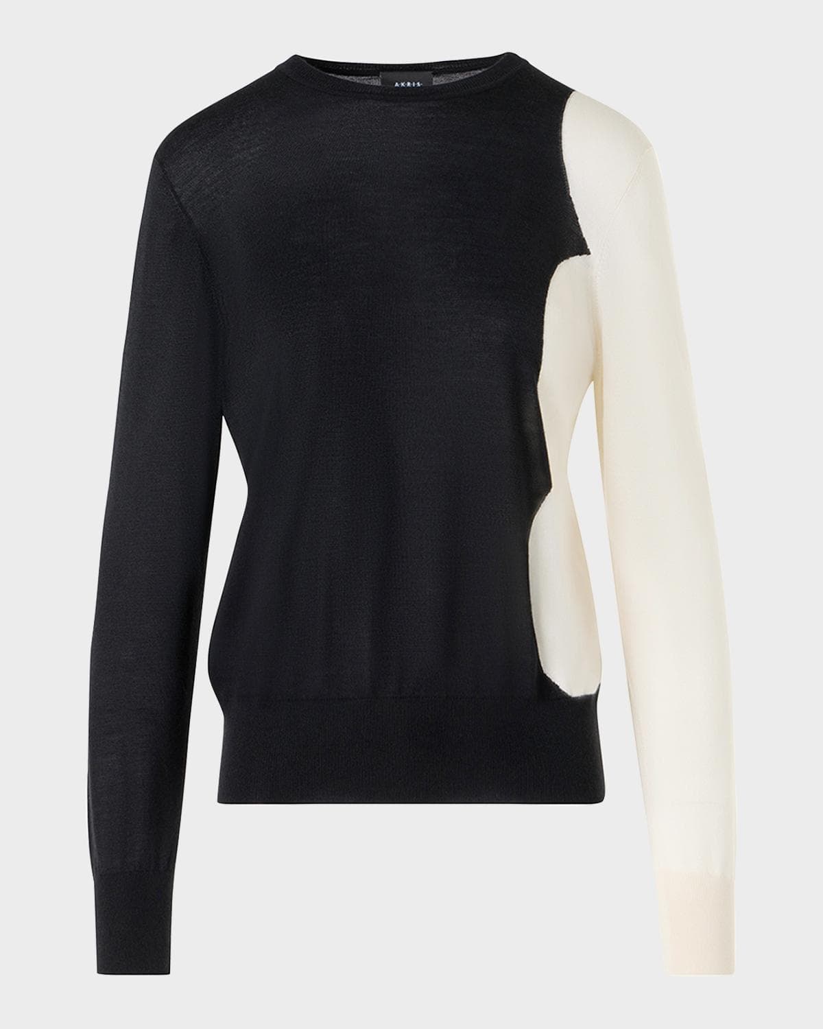 Akris Cloud Cashmere-Silk Crewneck Sweater