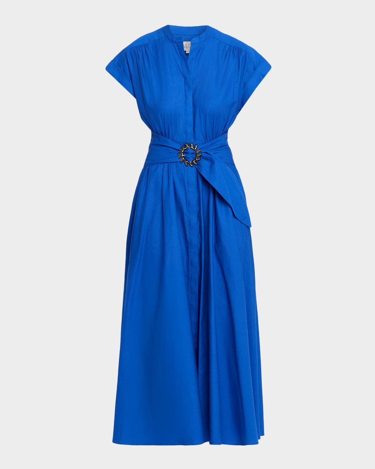 Saloni Neesha Short-Sleeve Cotton Maxi Dress