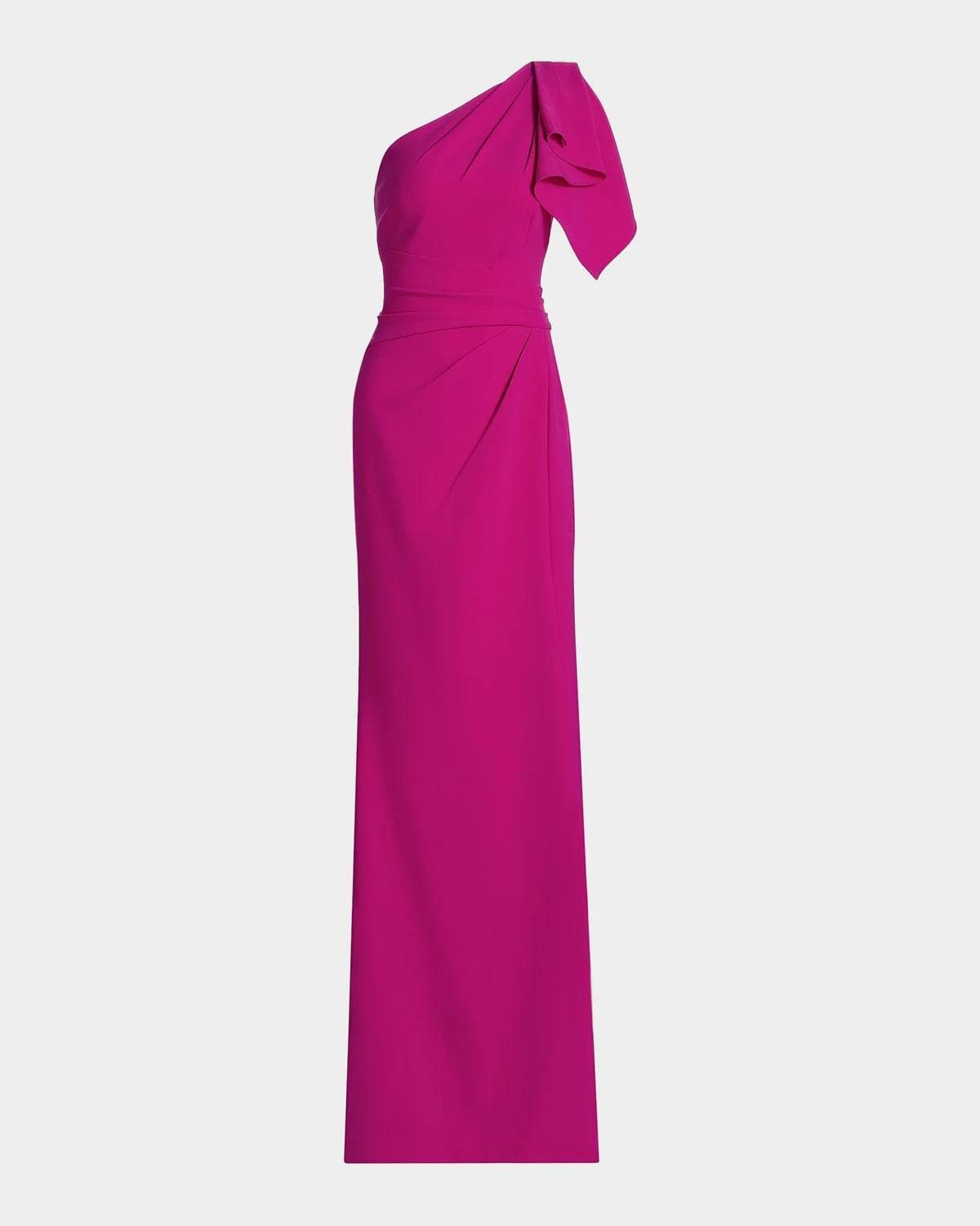 Rickie Freeman for Teri Jon One-Shoulder Sheath Gown
