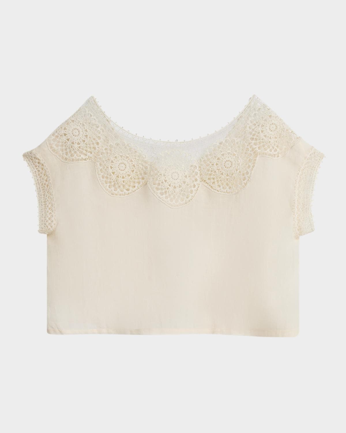 Nili Lotan Caila Embroidered Ramie Top
