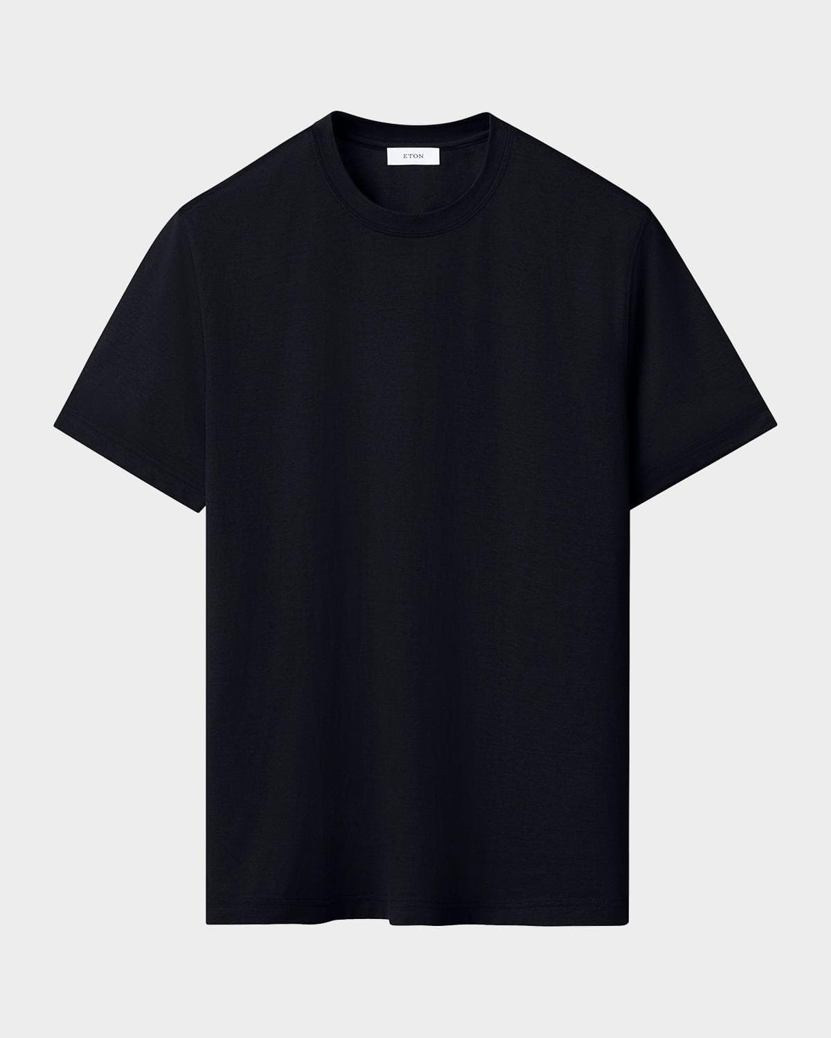 Eton Men's Cotton and Silk Solid Crewneck T-Shirt