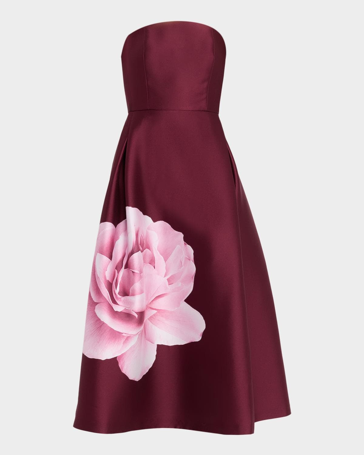 SACHIN BABI Shay Strapless Floral-Print Mikado Midi Dress · 14