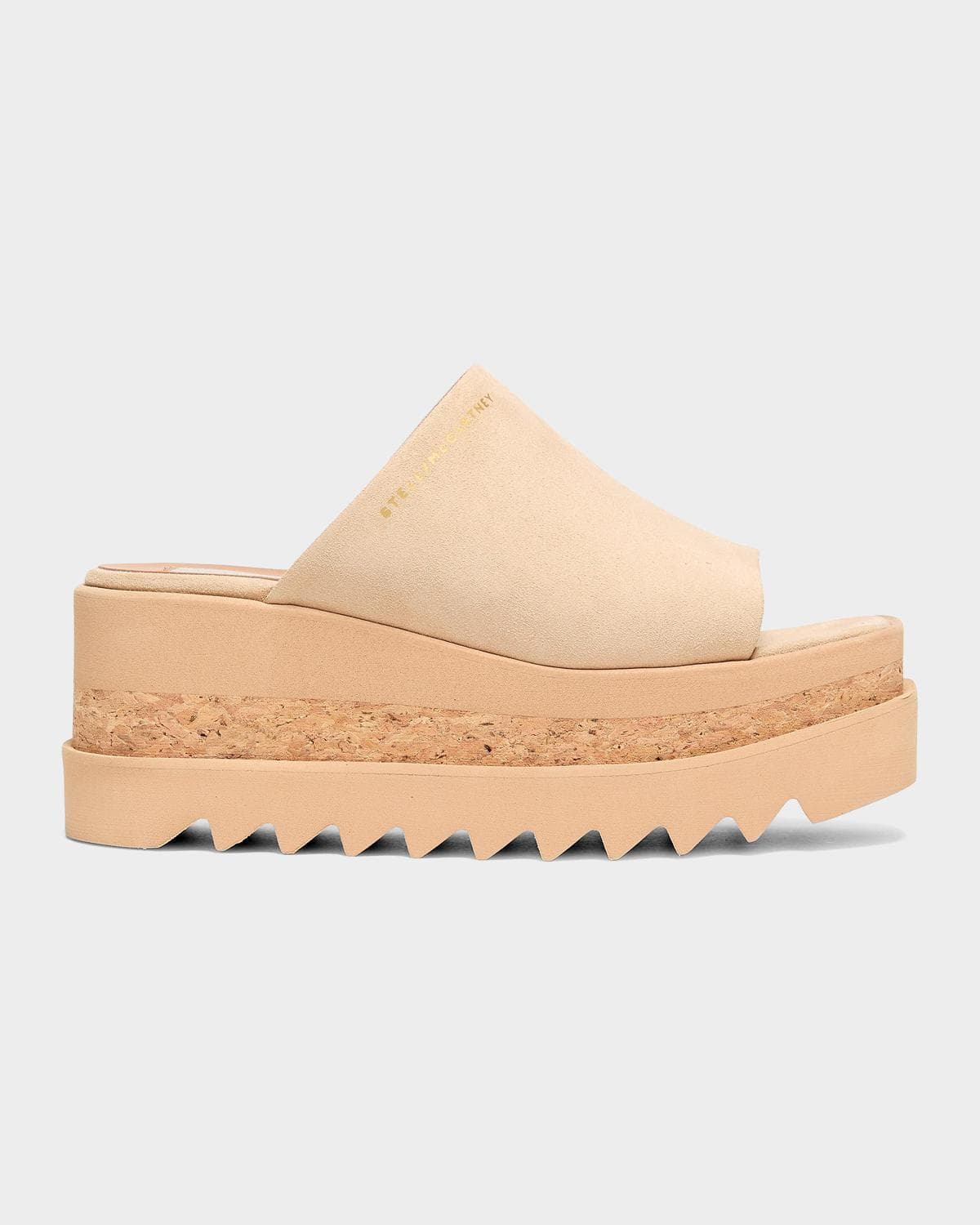 Stella McCartney 80mm Sneak-Elyse Vegan Suede Platform Sandals