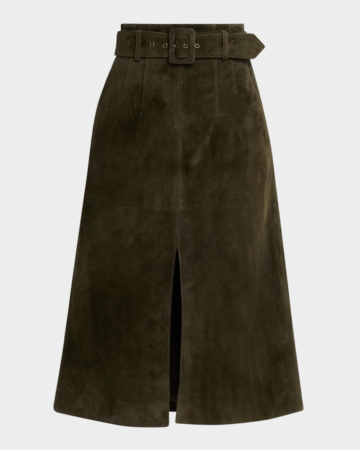 Veronica Beard Alexie Suede Midi Skirt