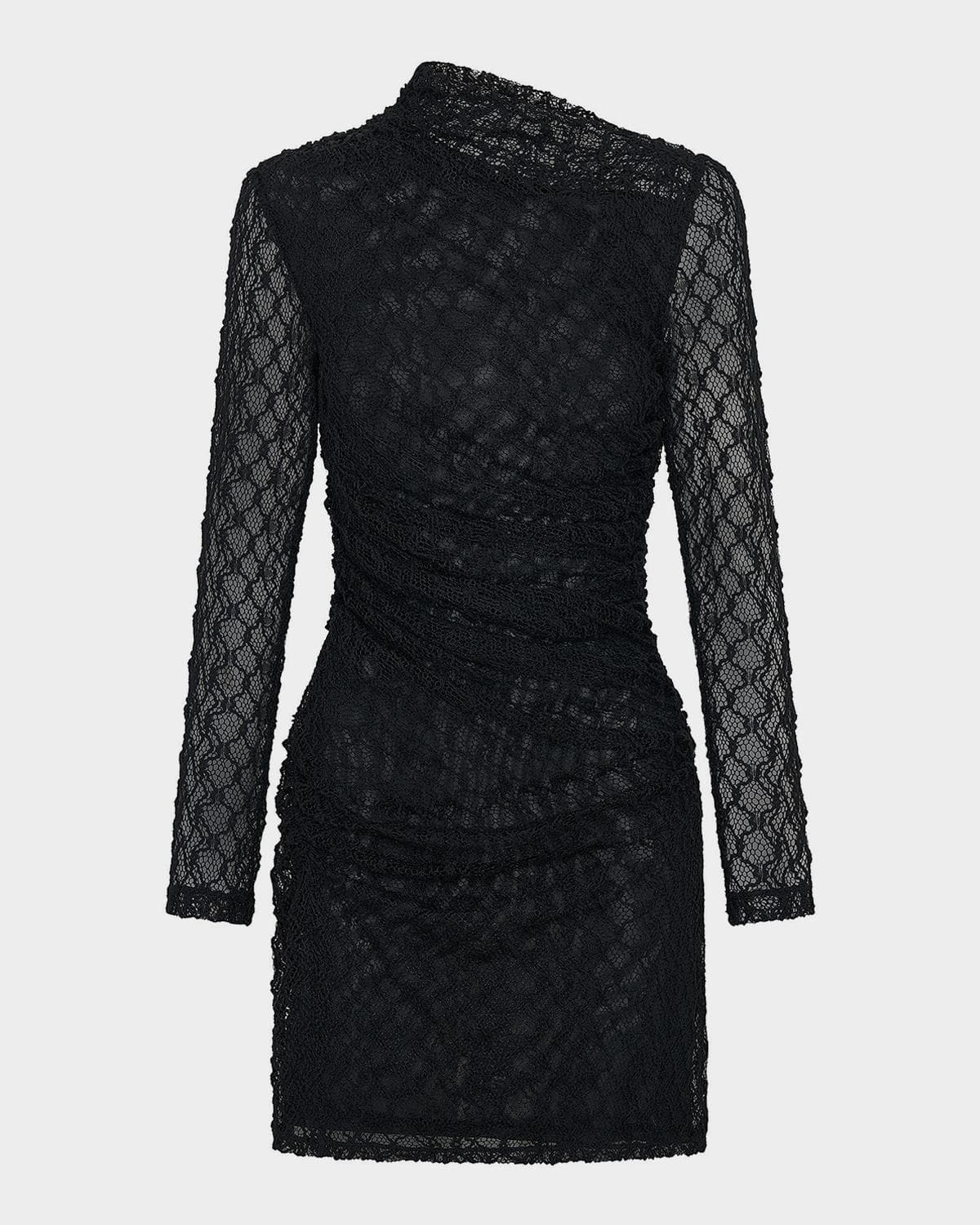 NICHOLAS Glenda Ruched Lace Mini Dress