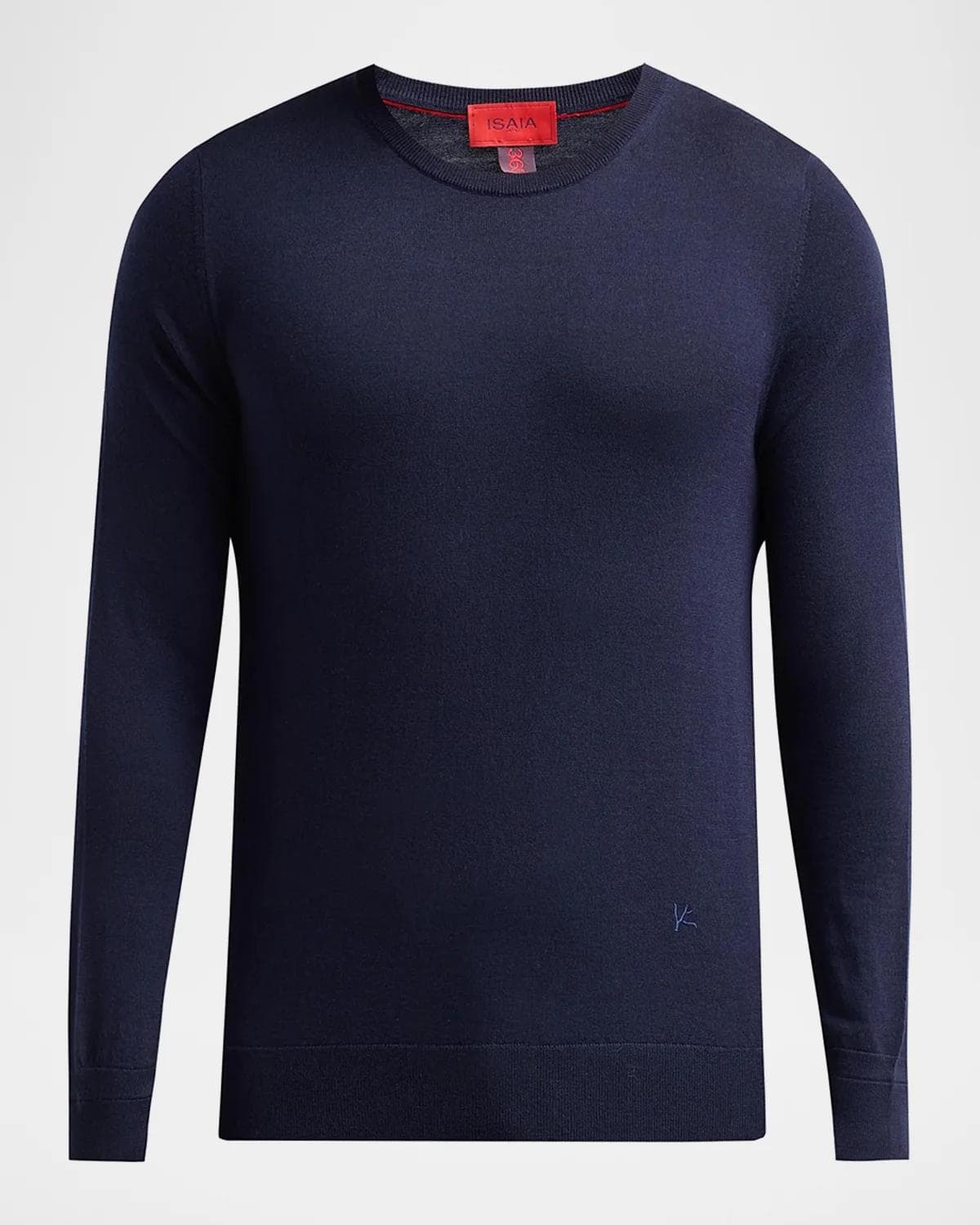 Isaia Men's Filo Corallo Wool Knit Crewneck Sweater