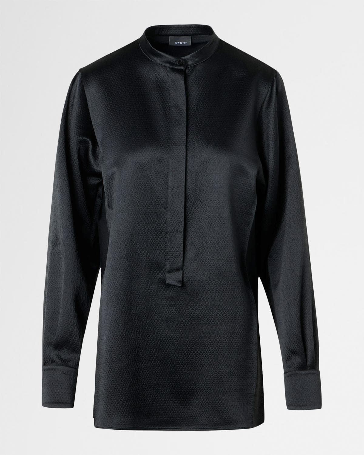 Akris Hammered Silk-Wool Button-Down Shirt