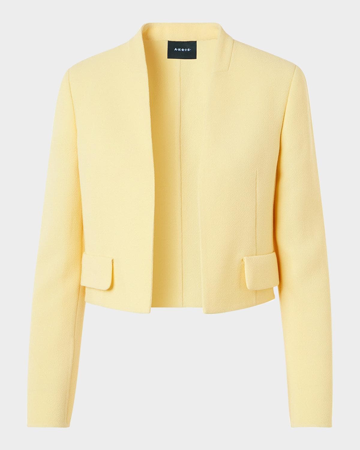 Akris Helena Wool Crepe Open-Front Short Jacket · 16