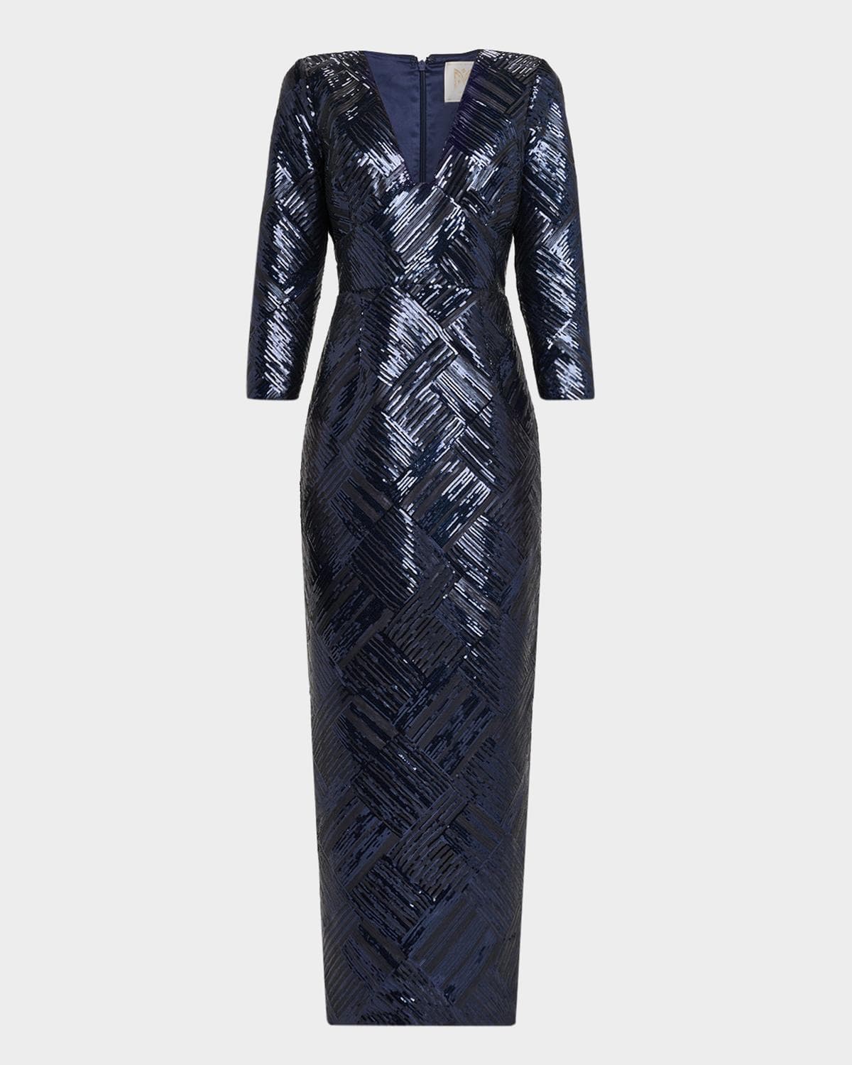 Milly Jenna Plunging Sequin Column Gown · 6