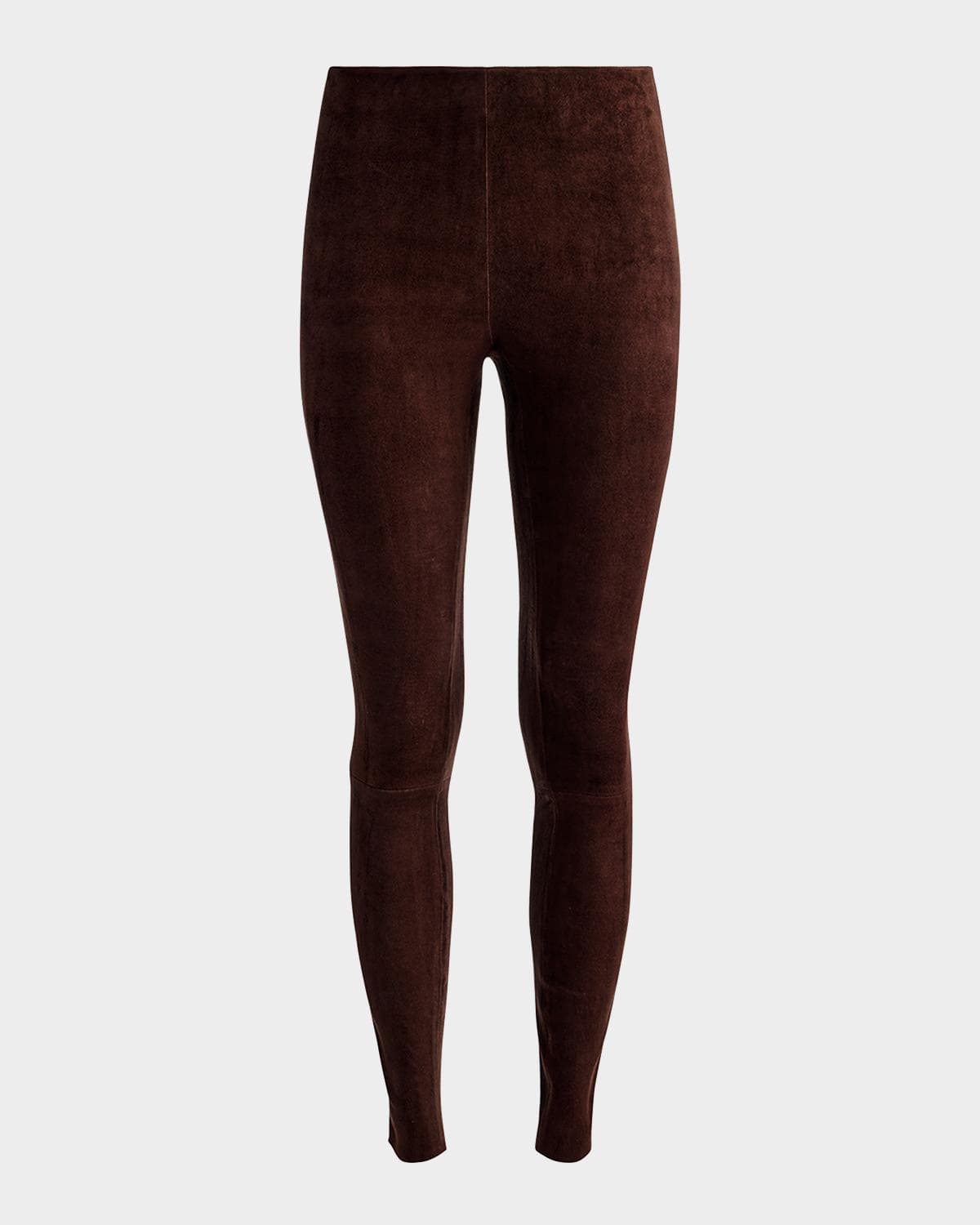 ALICE + OLIVIA Lennox Mid-Rise Suede Leggings