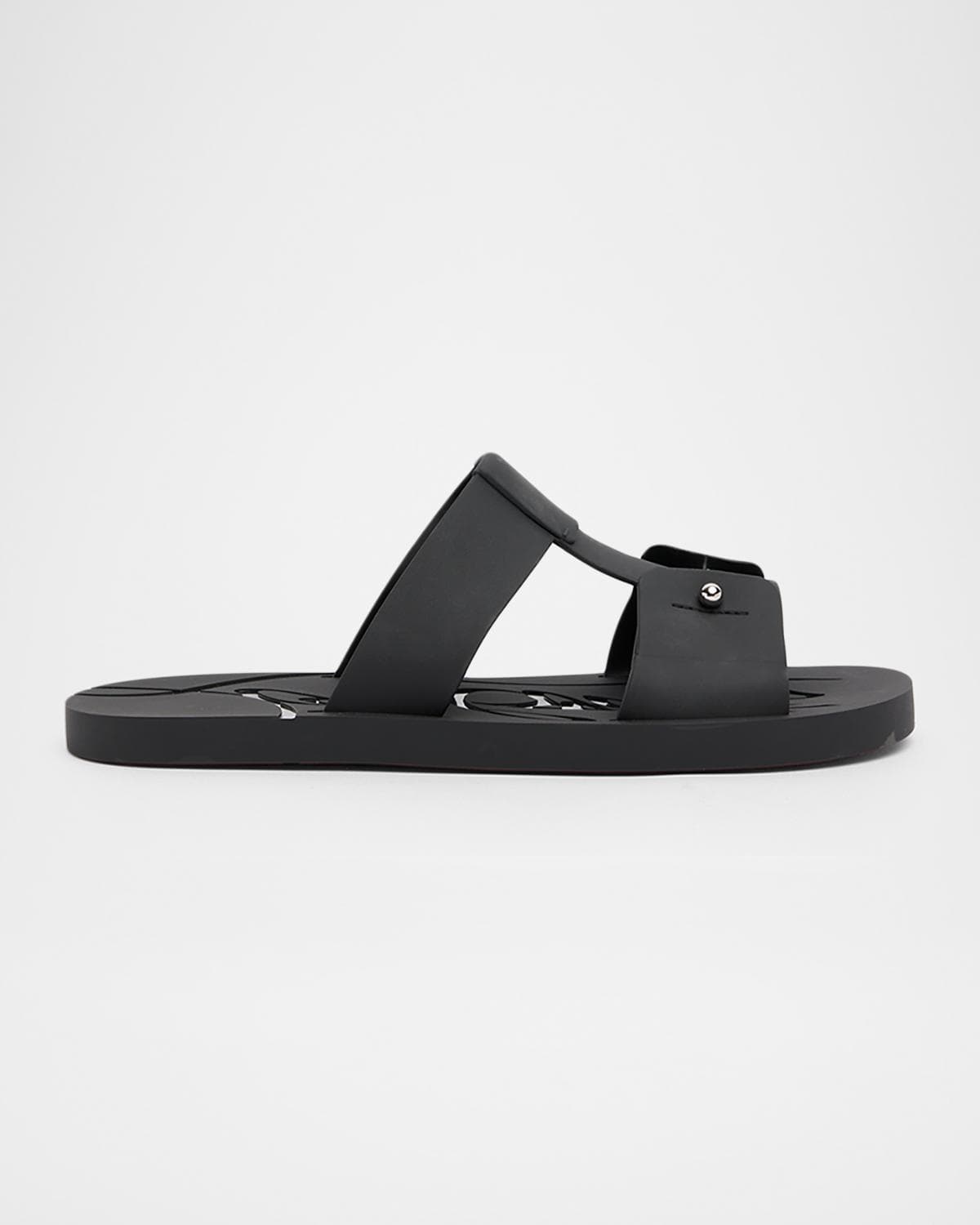 Christian Louboutin Men's Zakouski Flat Rubber Sandals