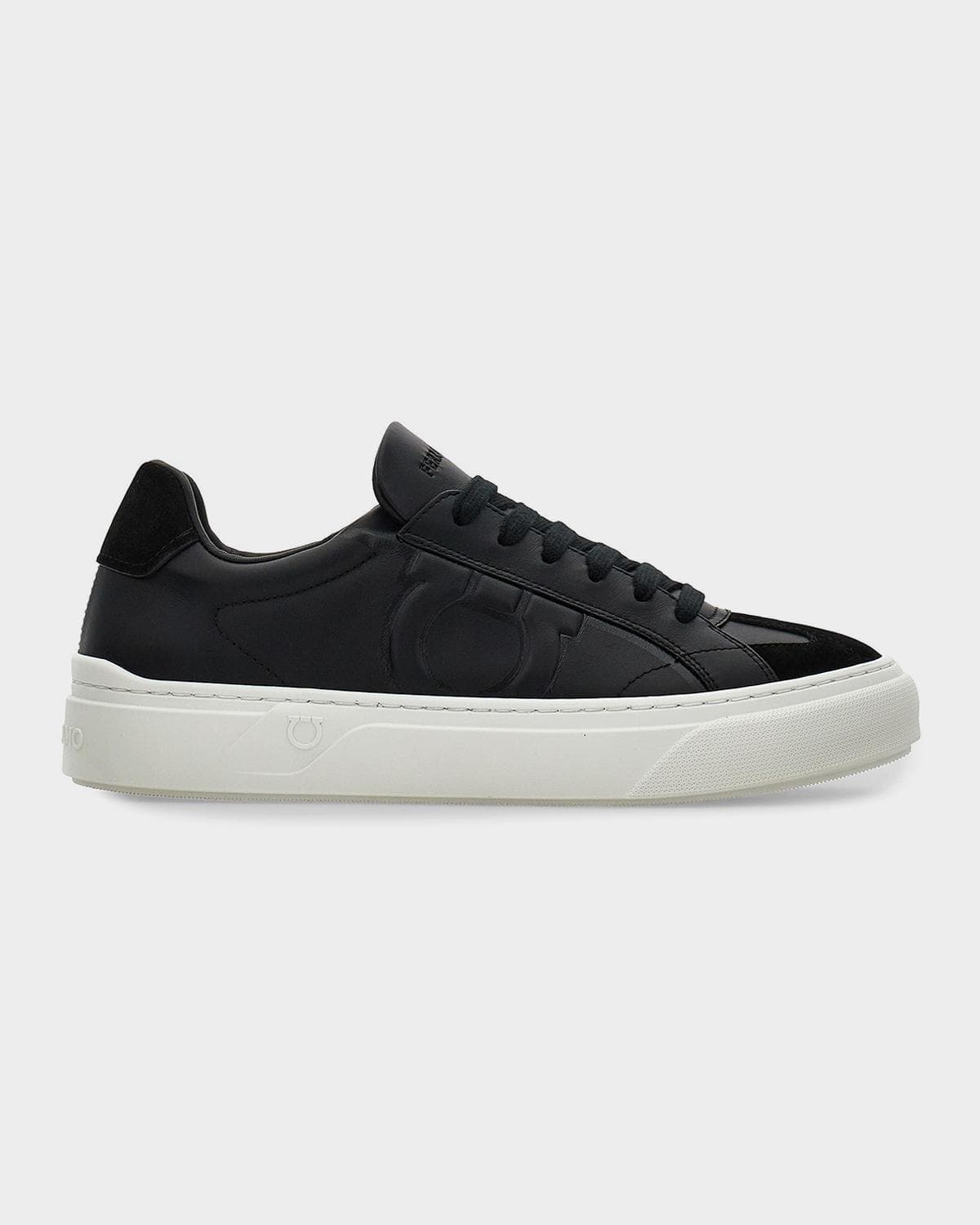 FERRAGAMO Men's Gancini Leather Low-Top Sneakers