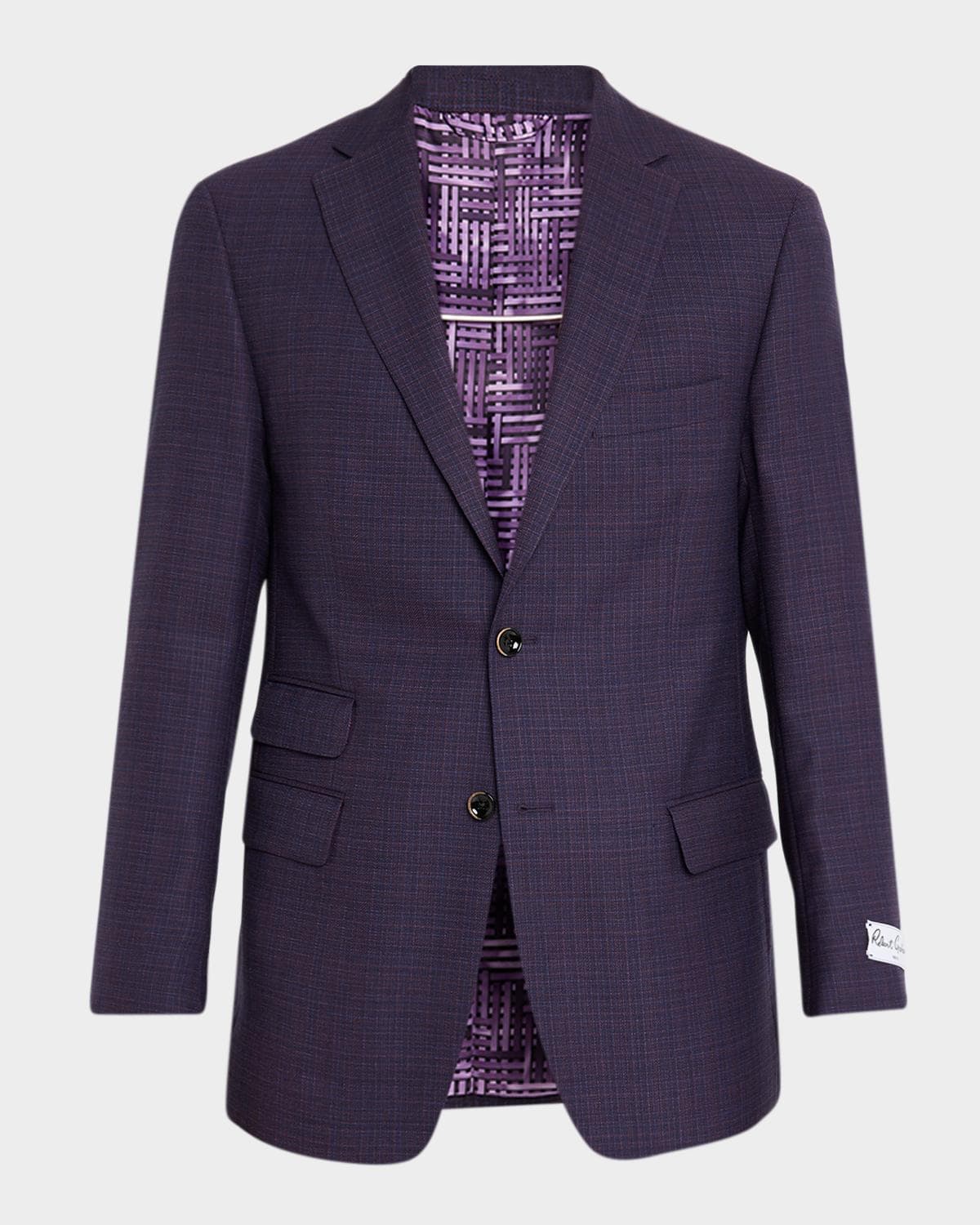 Robert Graham Men's Woodson Tailored Fit Two-Button Blazer