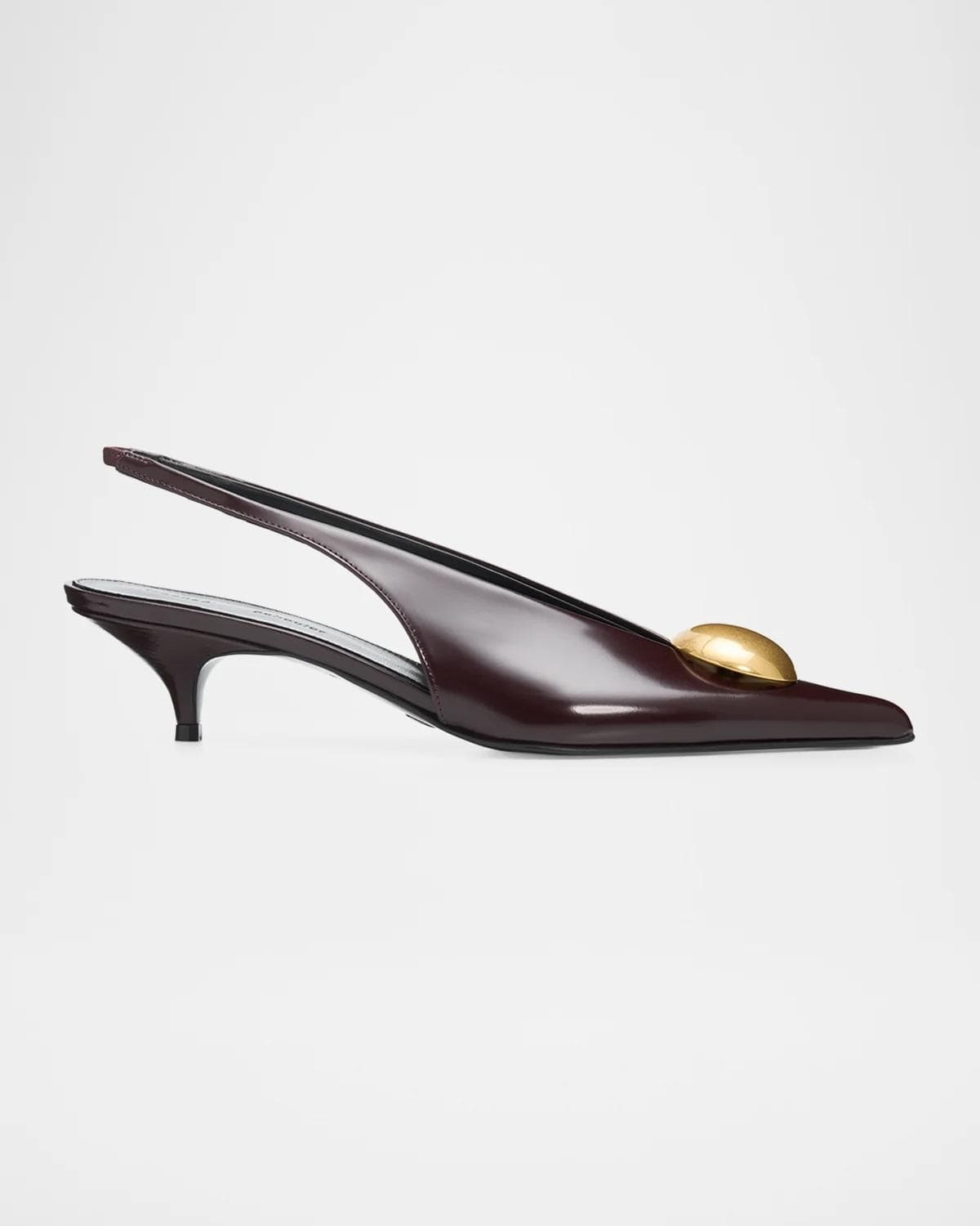 Proenza Schouler Dome Slash Leather Slingback Pumps