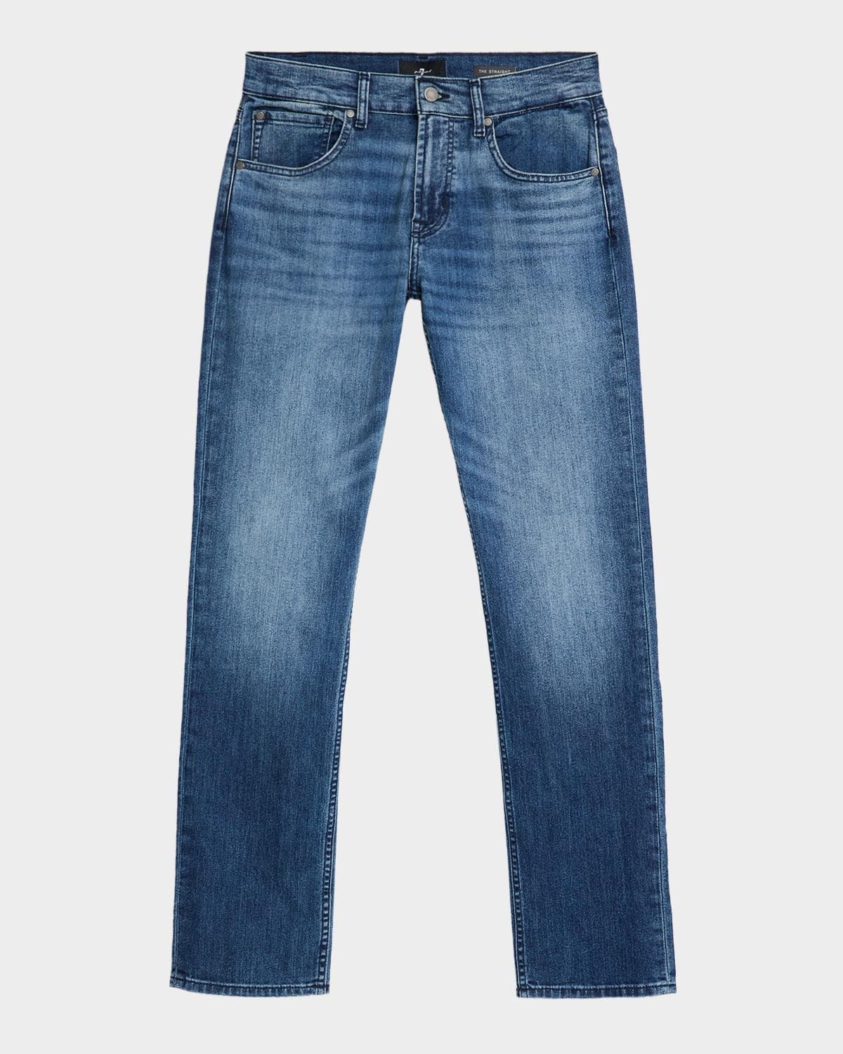 7 For All Mankind Men's The Straight Faded Denim Jeans