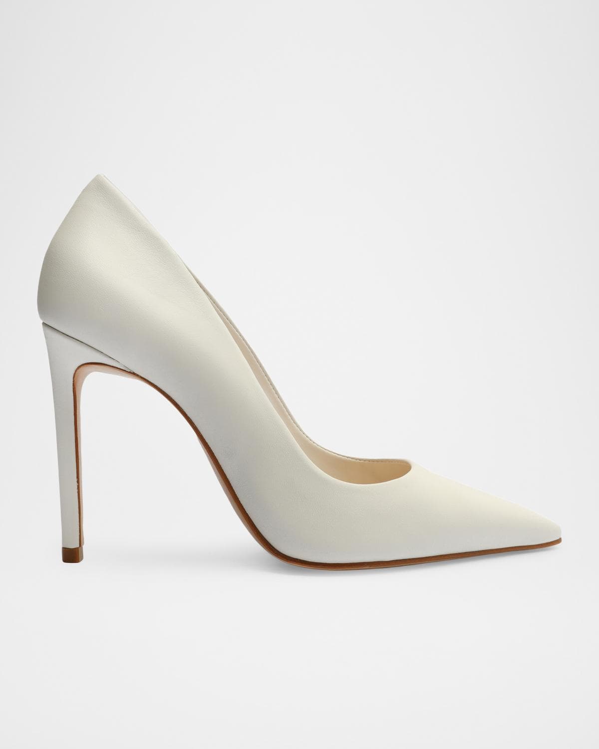 Schutz 100mm Lou Leather Pointed-Toe Pumps
