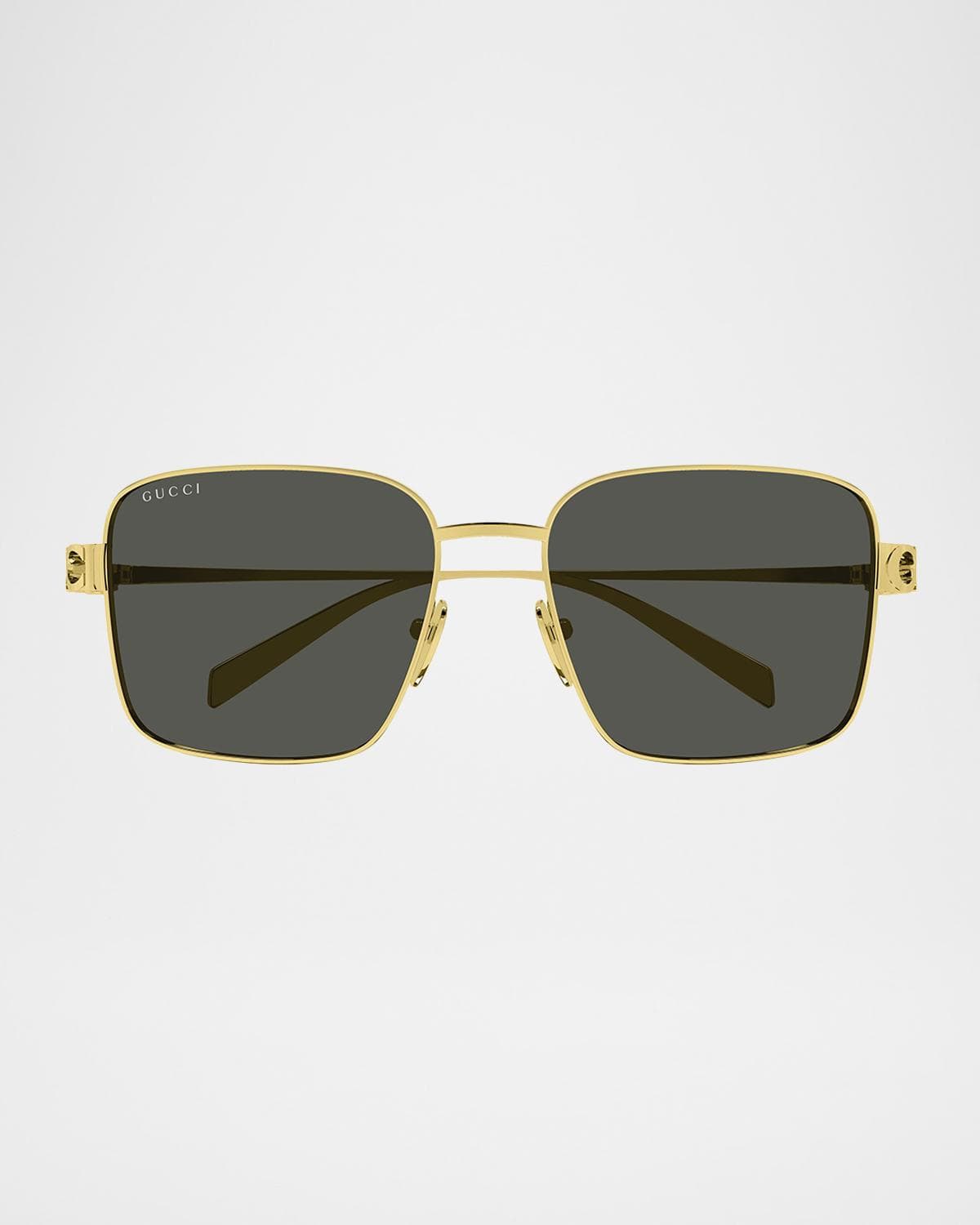 Gucci Block Bending 54mm Metal Square Sunglasses
