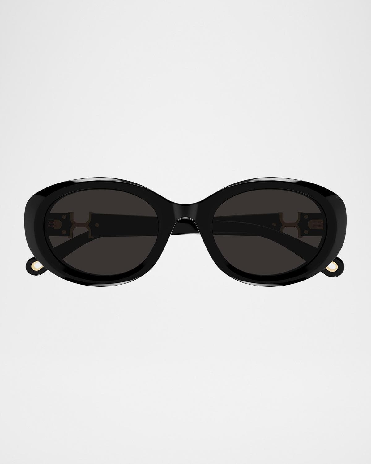Chloe Marcie 50mm Oval Acetate Sunglasses