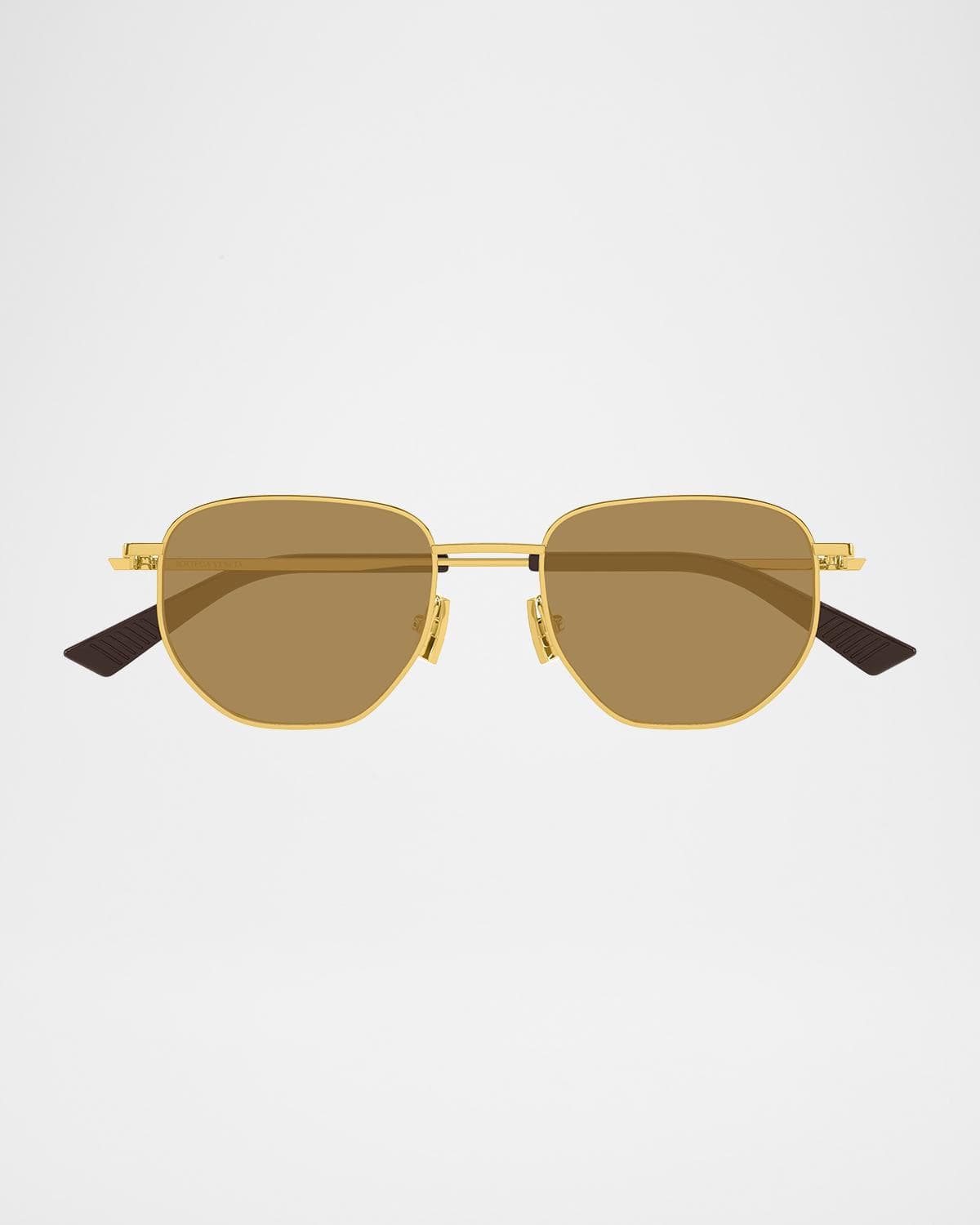 Bottega Veneta Men's Bv1301s-007 Metal Aviator Sunglasses
