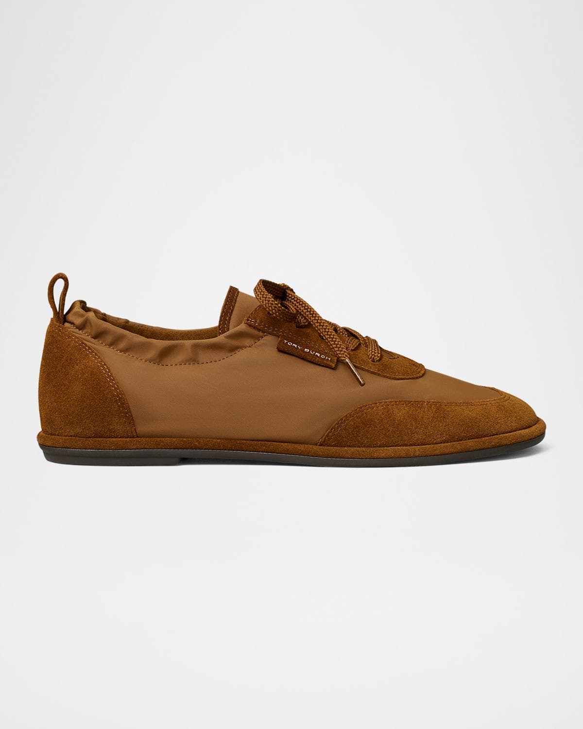 Tory Burch Ballet Suede and Nylon Low-Top Sneakers